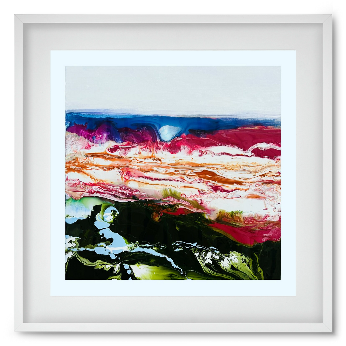 Diamond light , 50x50 cm (40x40 cm), Fehér keret, paszpartuval