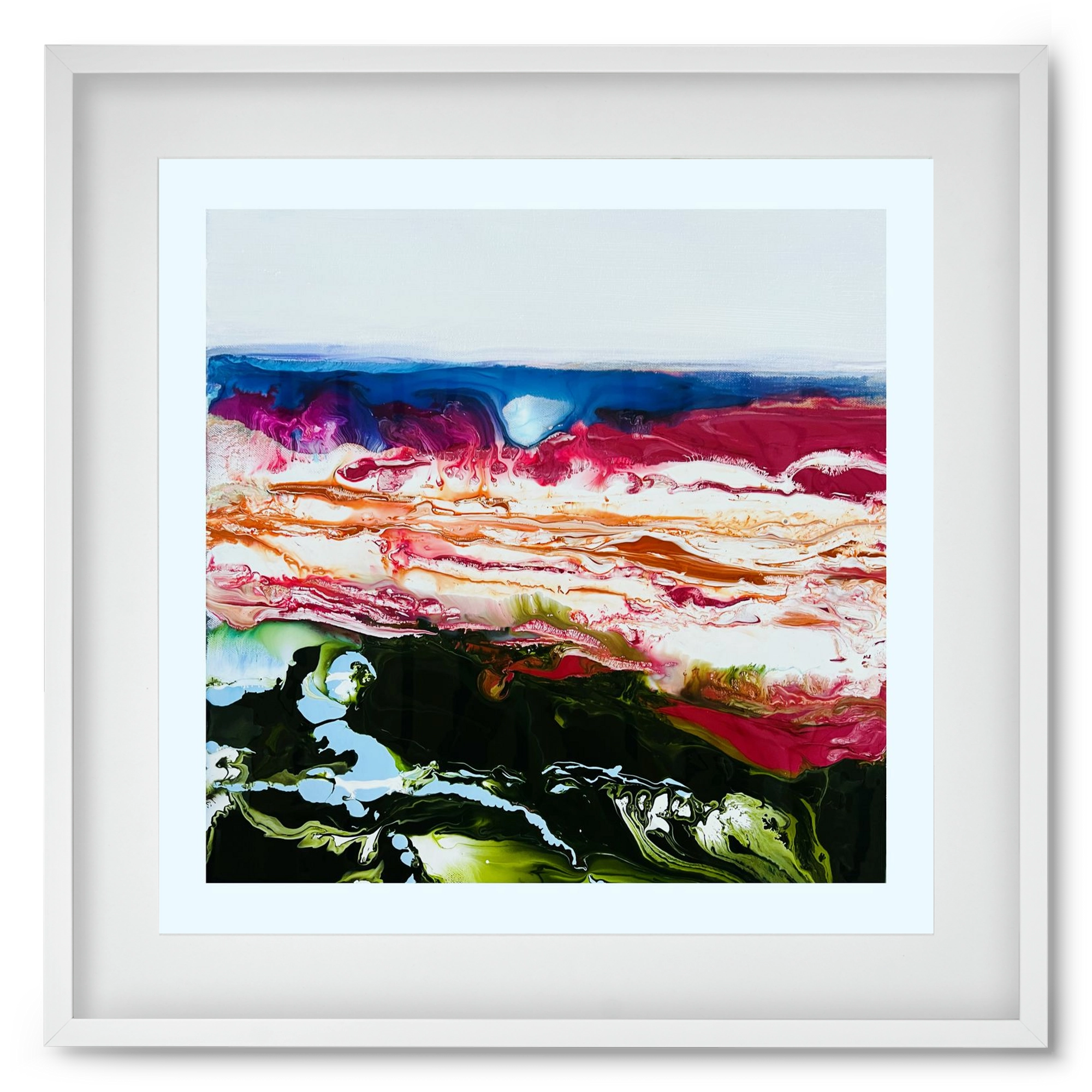 Diamond light , 50x50 cm (40x40 cm), Fehér keret, paszpartuval