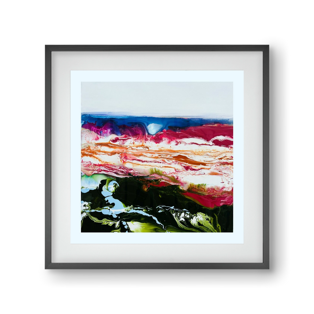 Diamond light , 30x30 cm (20x20 cm), Fekete keret, paszpartuval