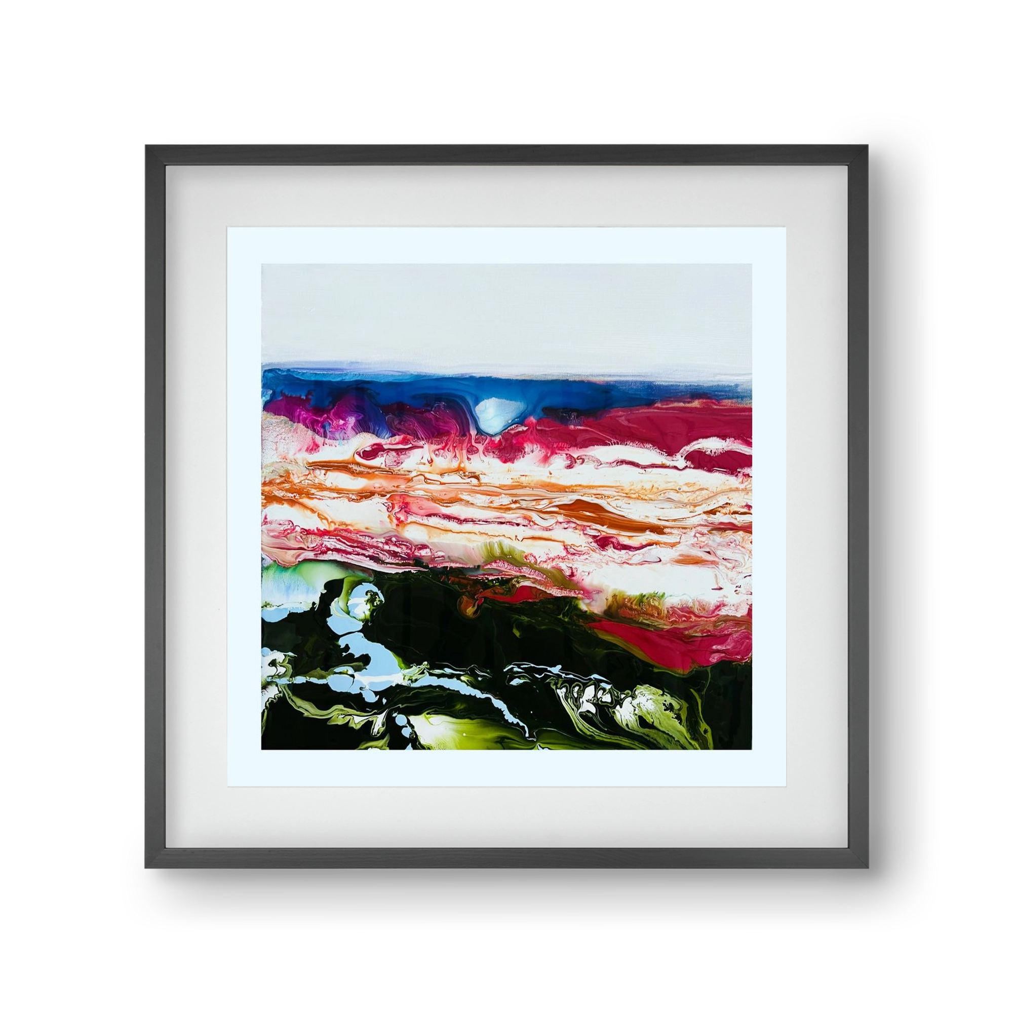 Diamond light , 30x30 cm (20x20 cm), Fekete keret, paszpartuval