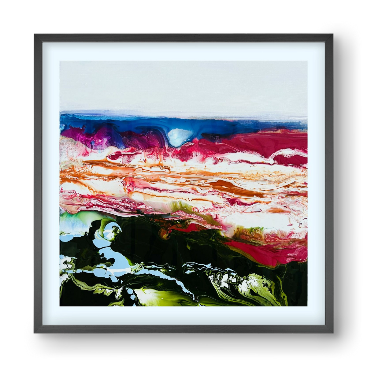 Diamond light , 40x40 cm (40x40 cm), Fekete keret