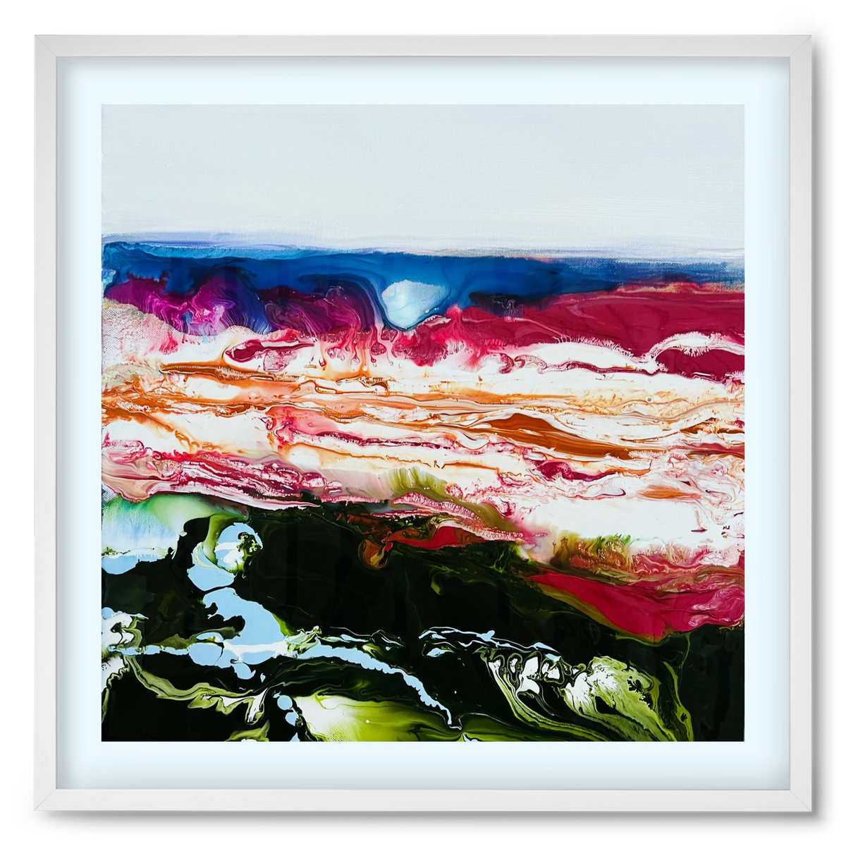 Diamond light , 50x50 cm (50x50 cm), Fehér keret