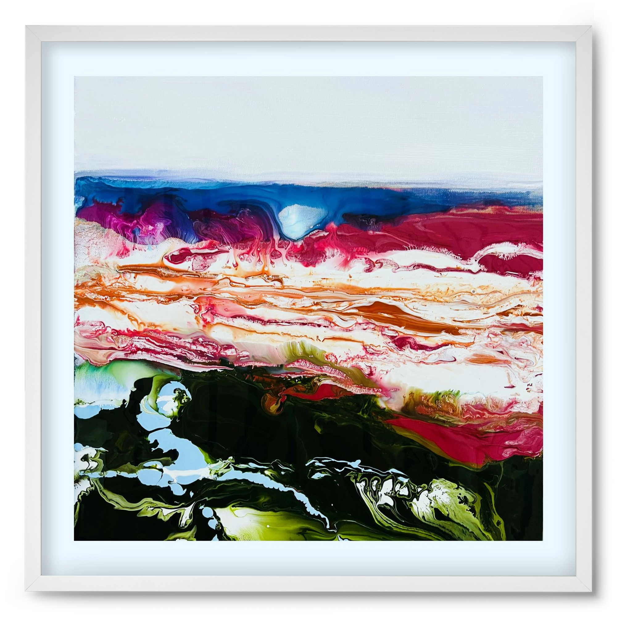 Diamond light , 50x50 cm (50x50 cm), Fehér keret