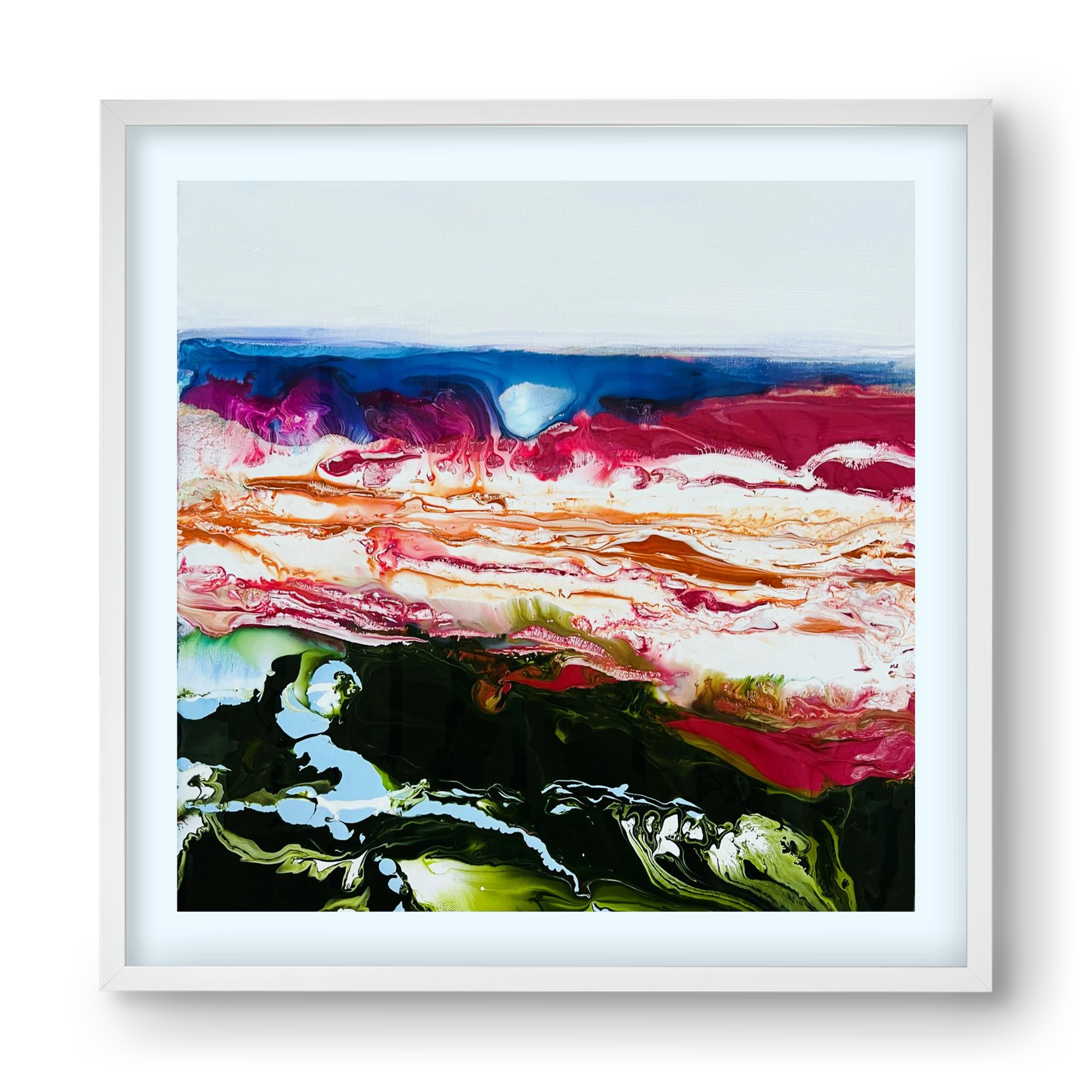 Diamond light , 40x40 cm (40x40 cm), Fehér keret