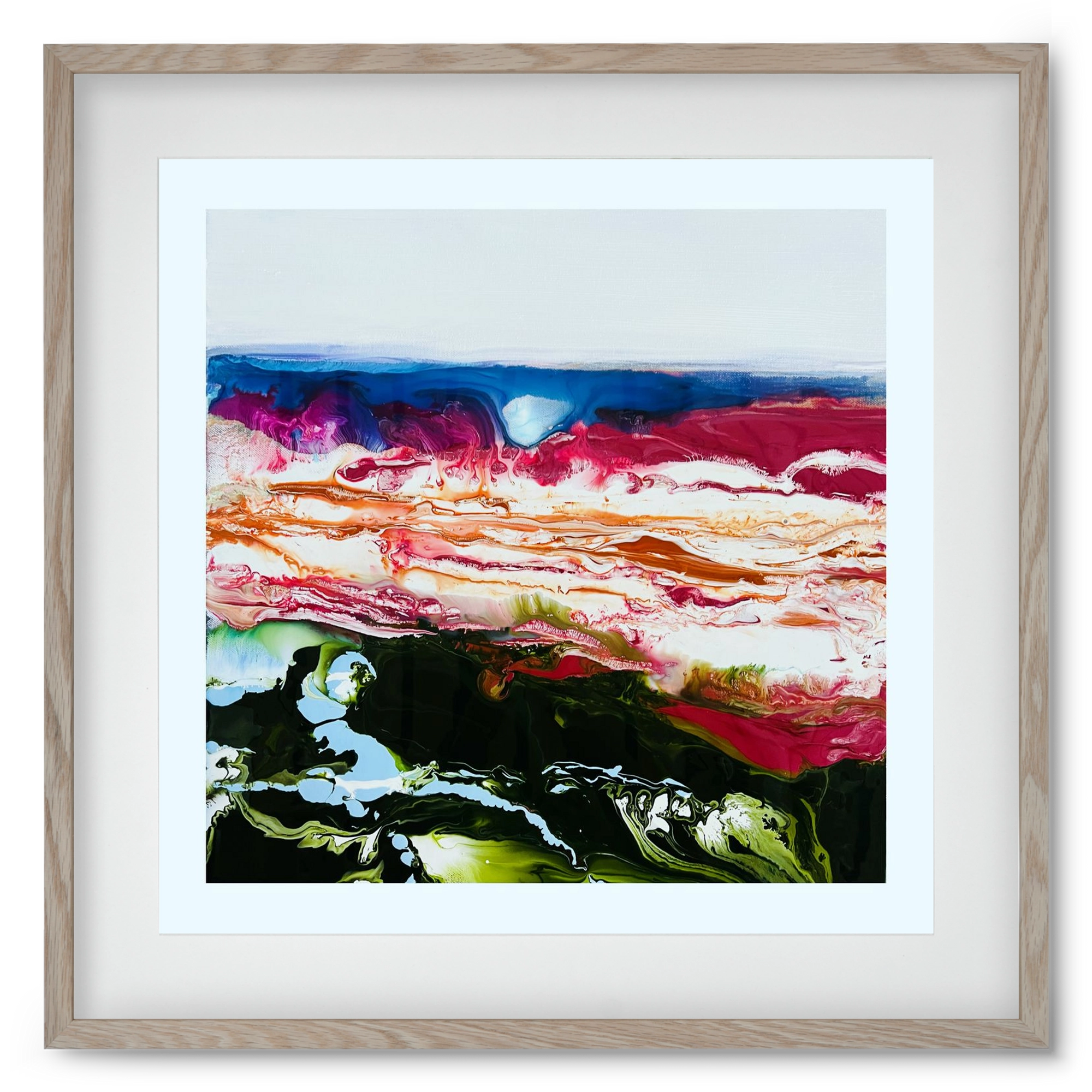 Diamond light , 50x50 cm (40x40 cm), Tölgy keret, paszpartuval