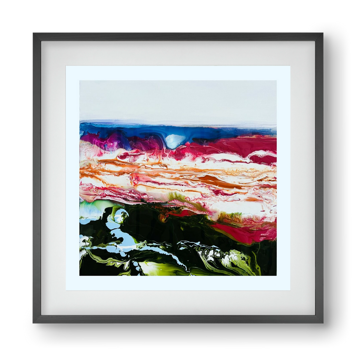 Diamond light , 40x40 cm (30x30 cm), Fekete keret, paszpartuval