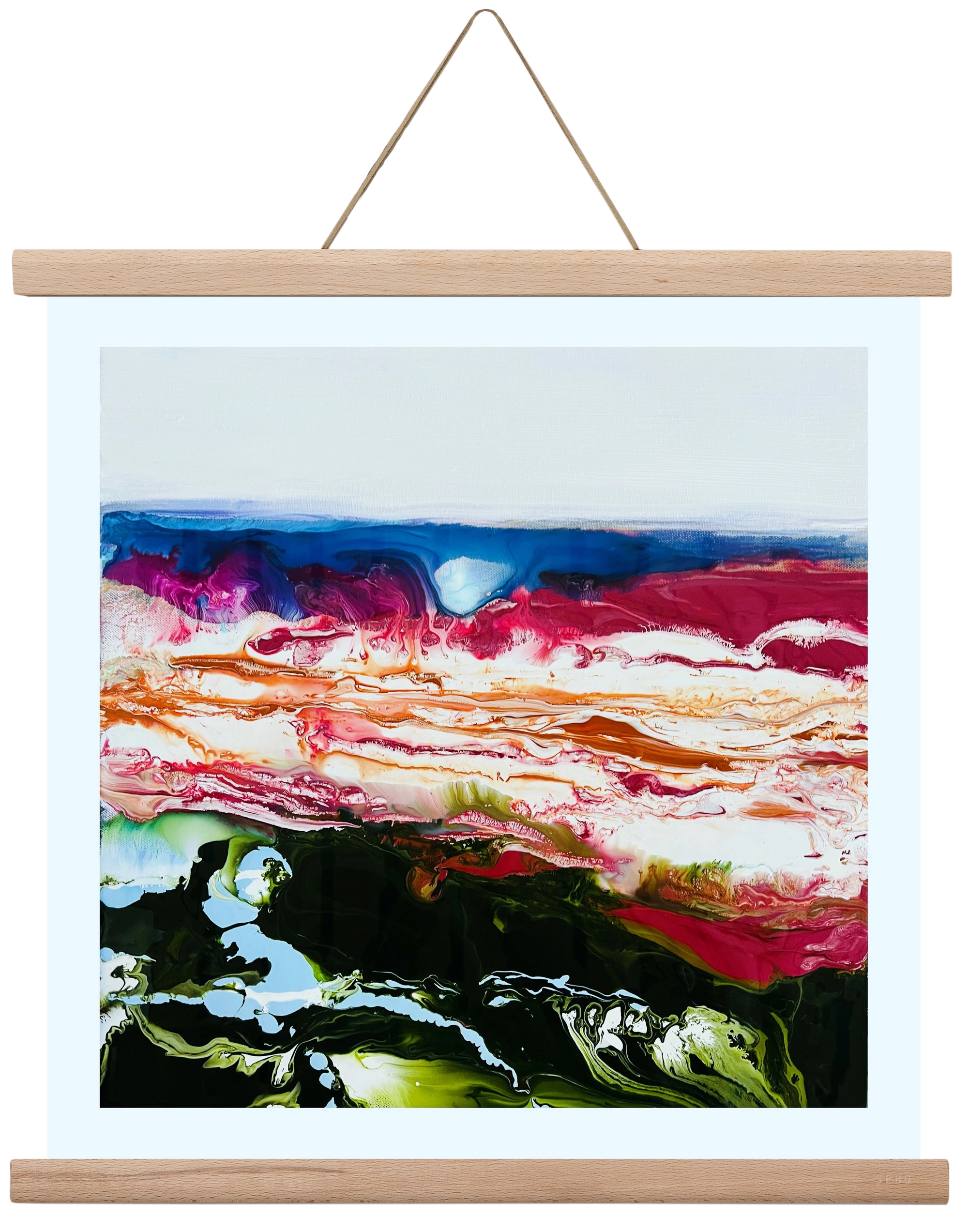 Diamond light , 40x40 cm (40x40 cm), Tölgy akasztó