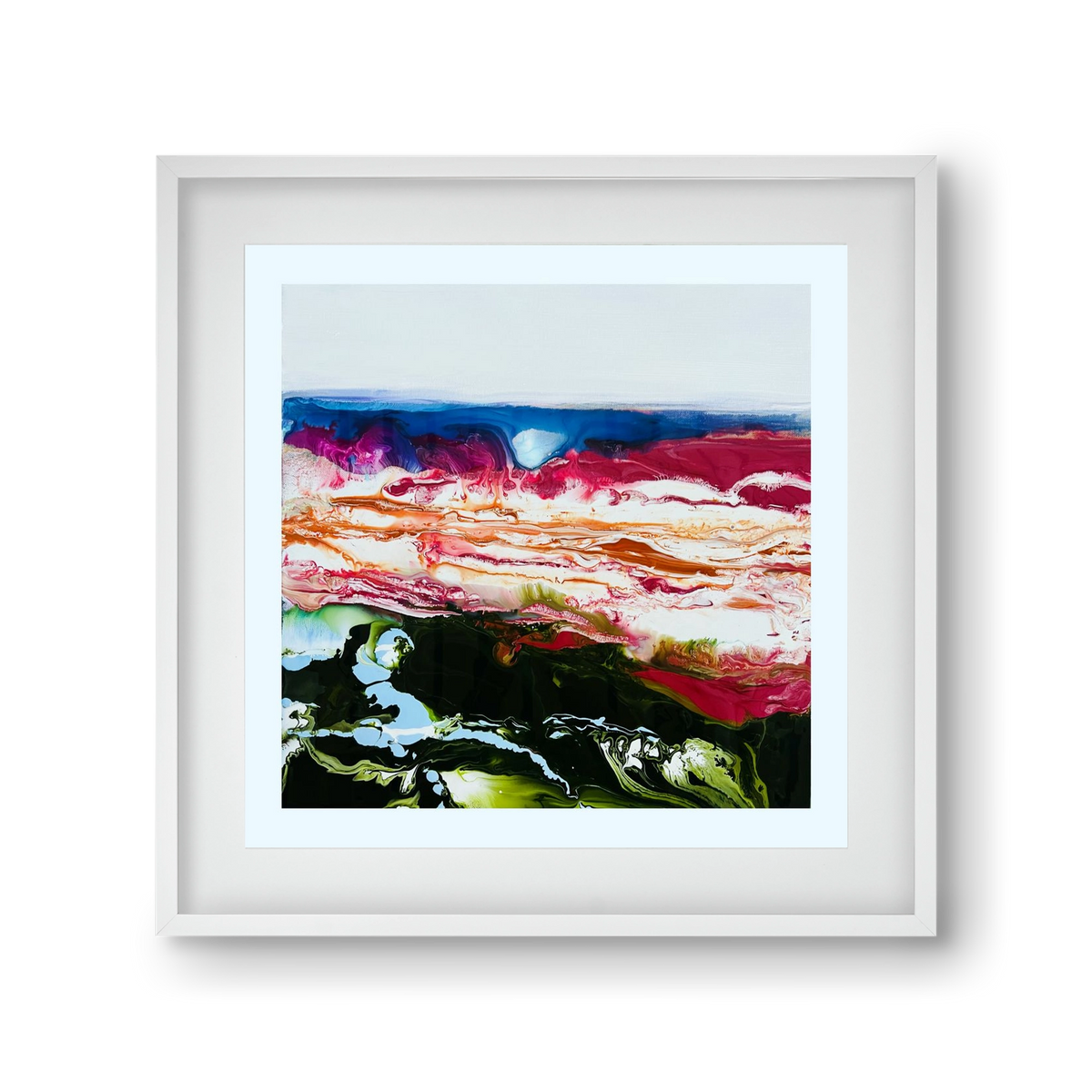 Diamond light , 30x30 cm (20x20 cm), Fehér keret, paszpartuval