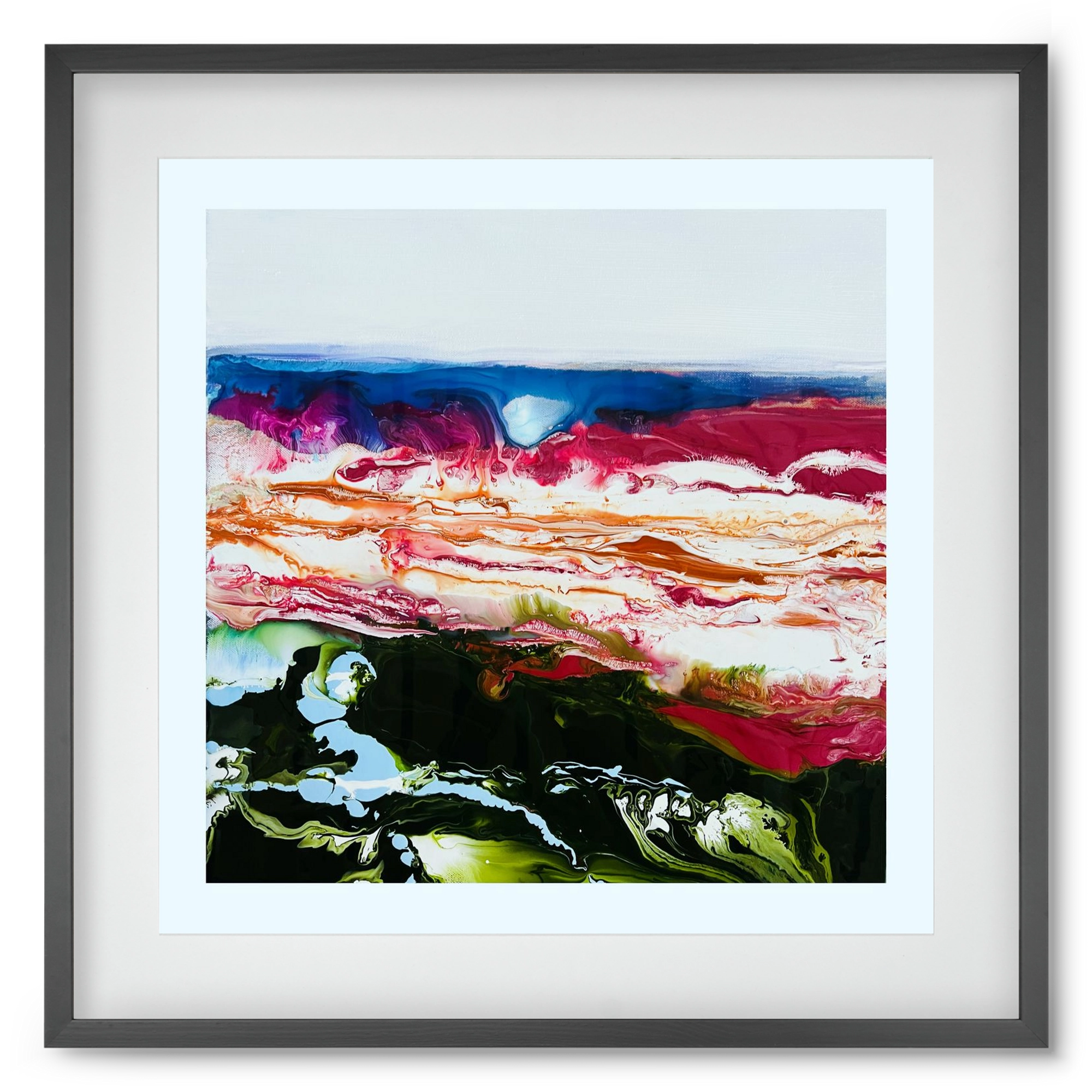 Diamond light , 50x50 cm (40x40 cm), Fekete keret, paszpartuval