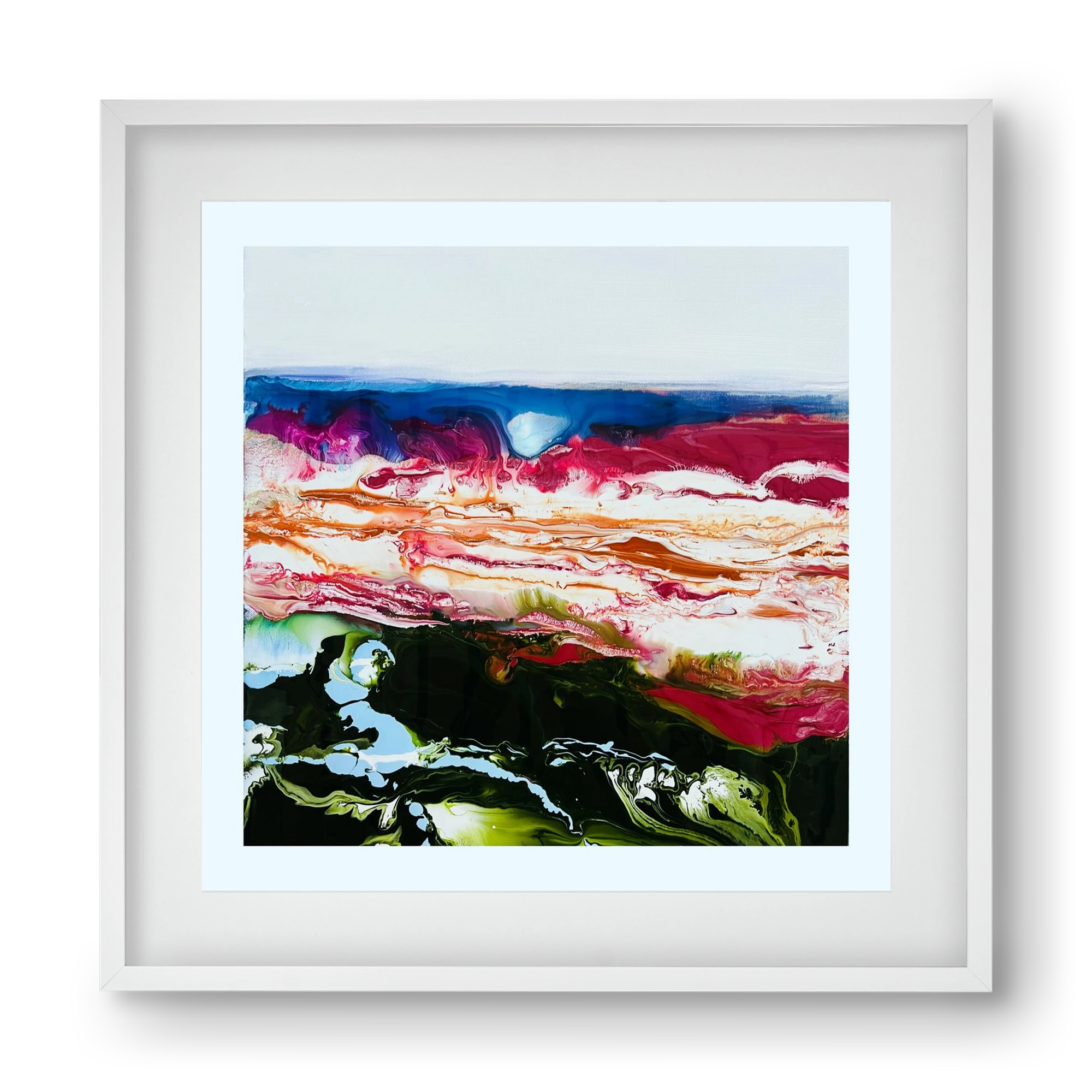 Diamond light , 40x40 cm (30x30 cm), Fehér keret, paszpartuval