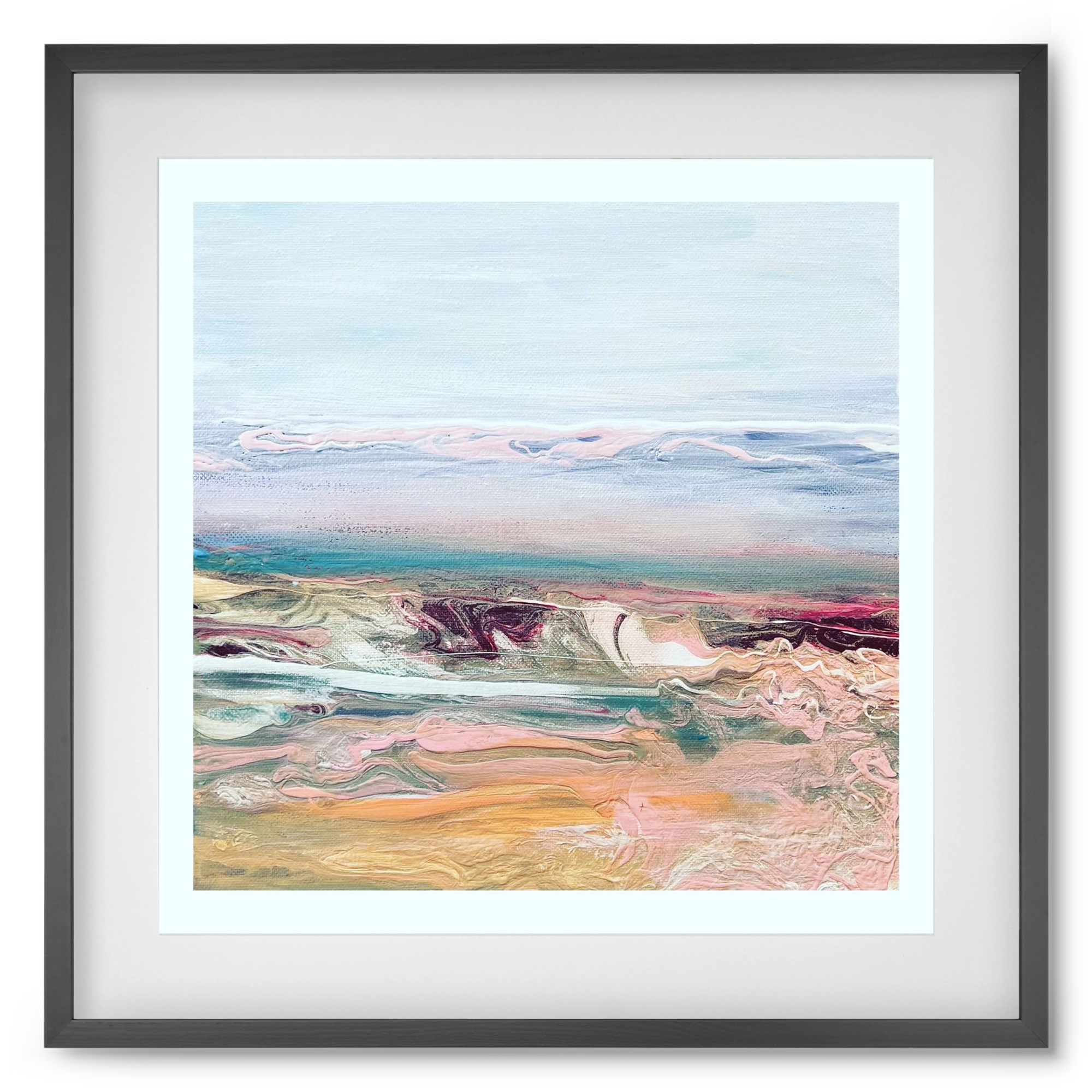 Above the clouds , 50x50 cm (40x40 cm), Fekete keret, paszpartuval