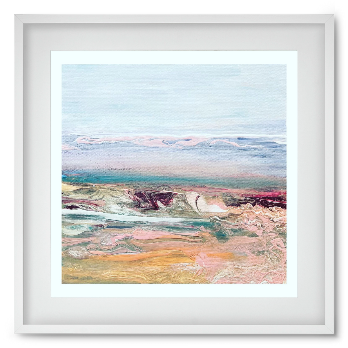 Above the clouds , 50x50 cm (40x40 cm), Fehér keret, paszpartuval