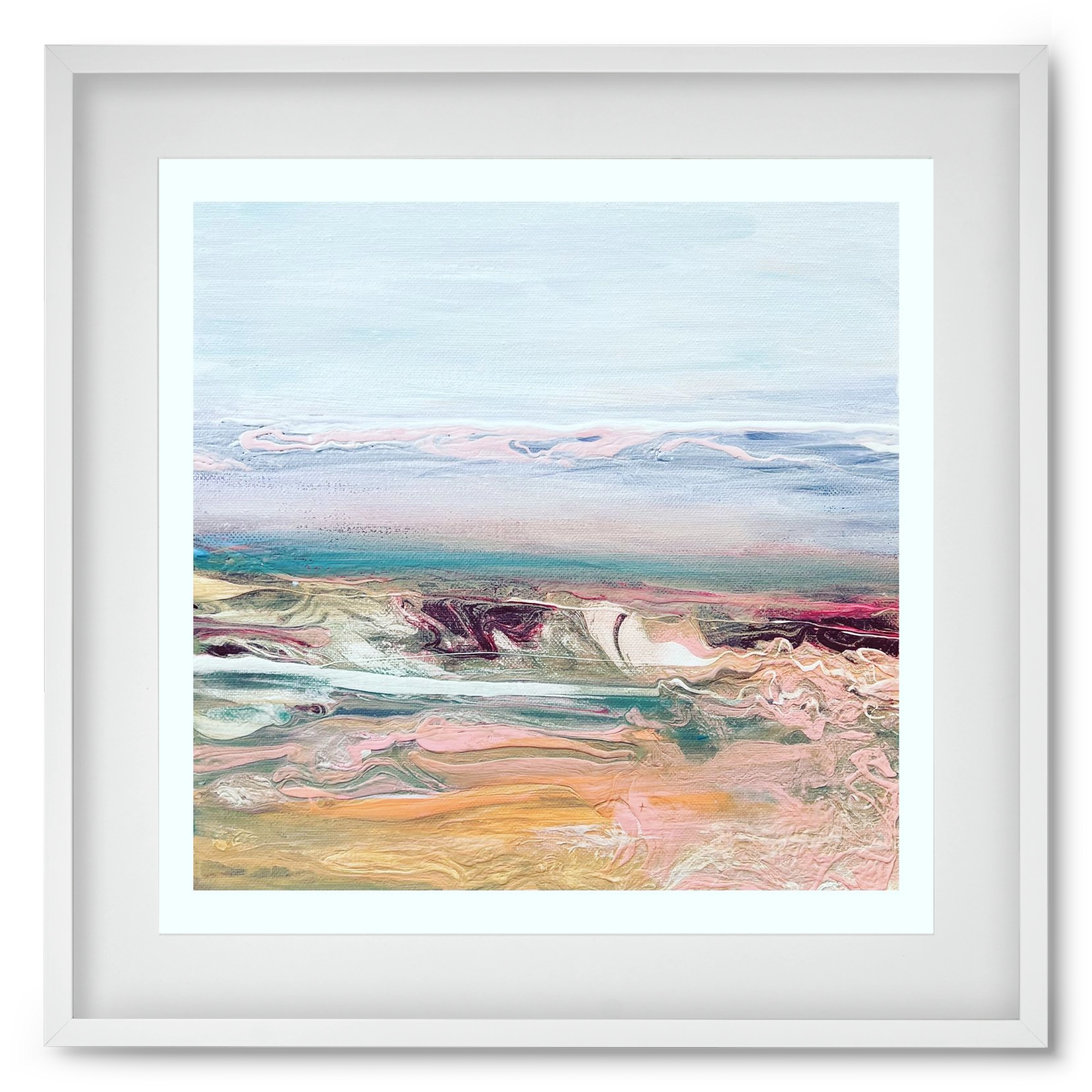 Above the clouds , 50x50 cm (40x40 cm), Fehér keret, paszpartuval