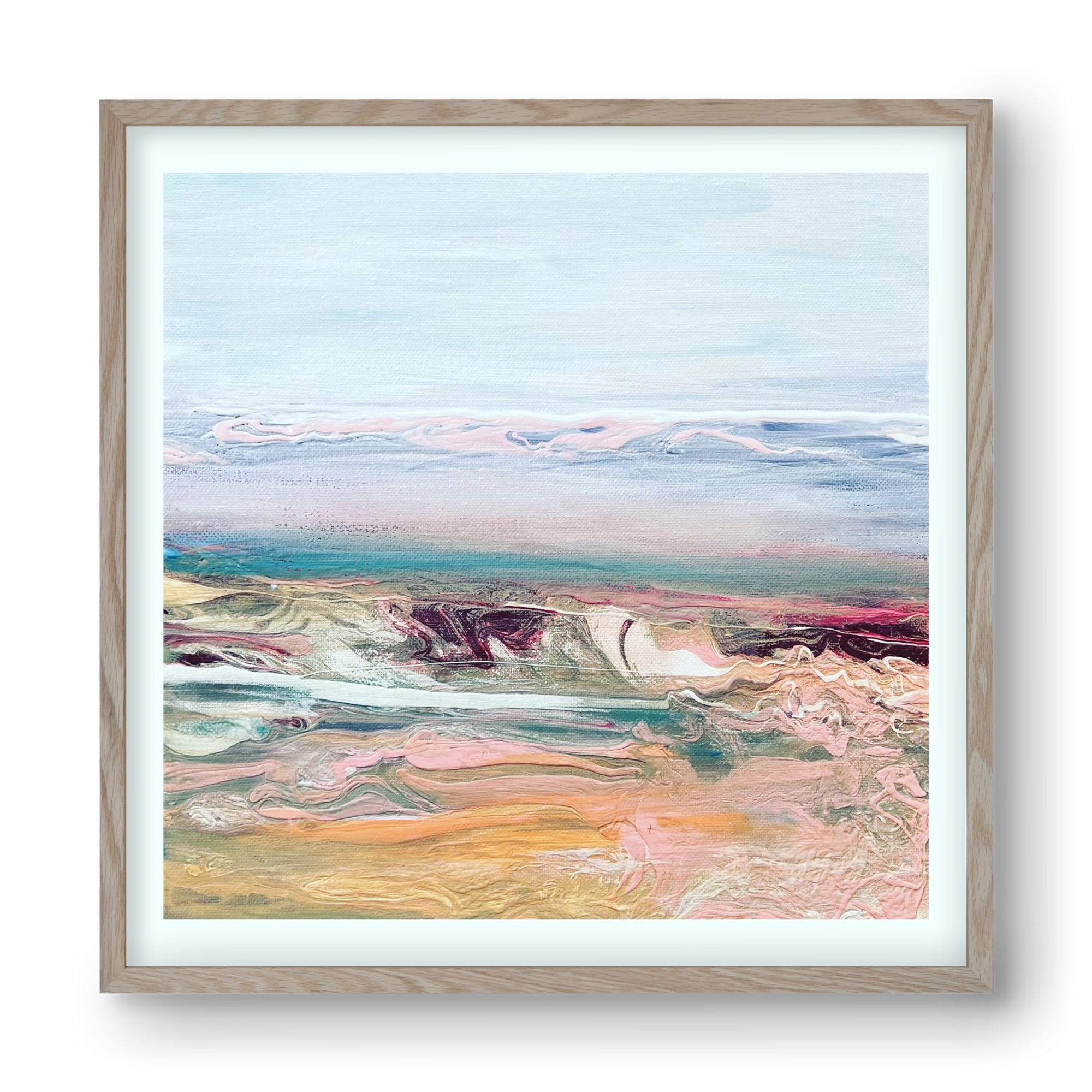 Above the clouds , 40x40 cm (40x40 cm), Tölgy keret