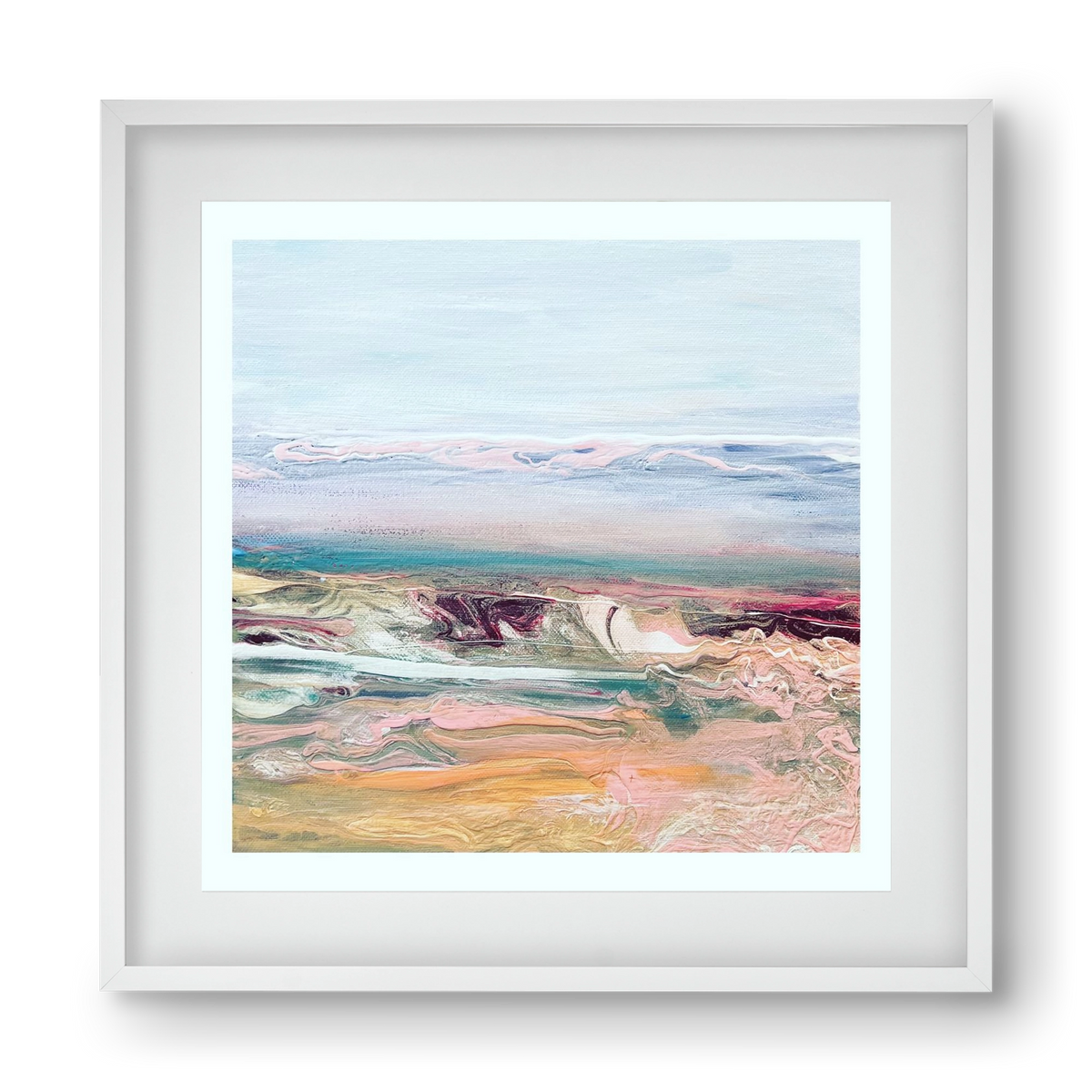 Above the clouds , 40x40 cm (30x30 cm), Fehér keret, paszpartuval