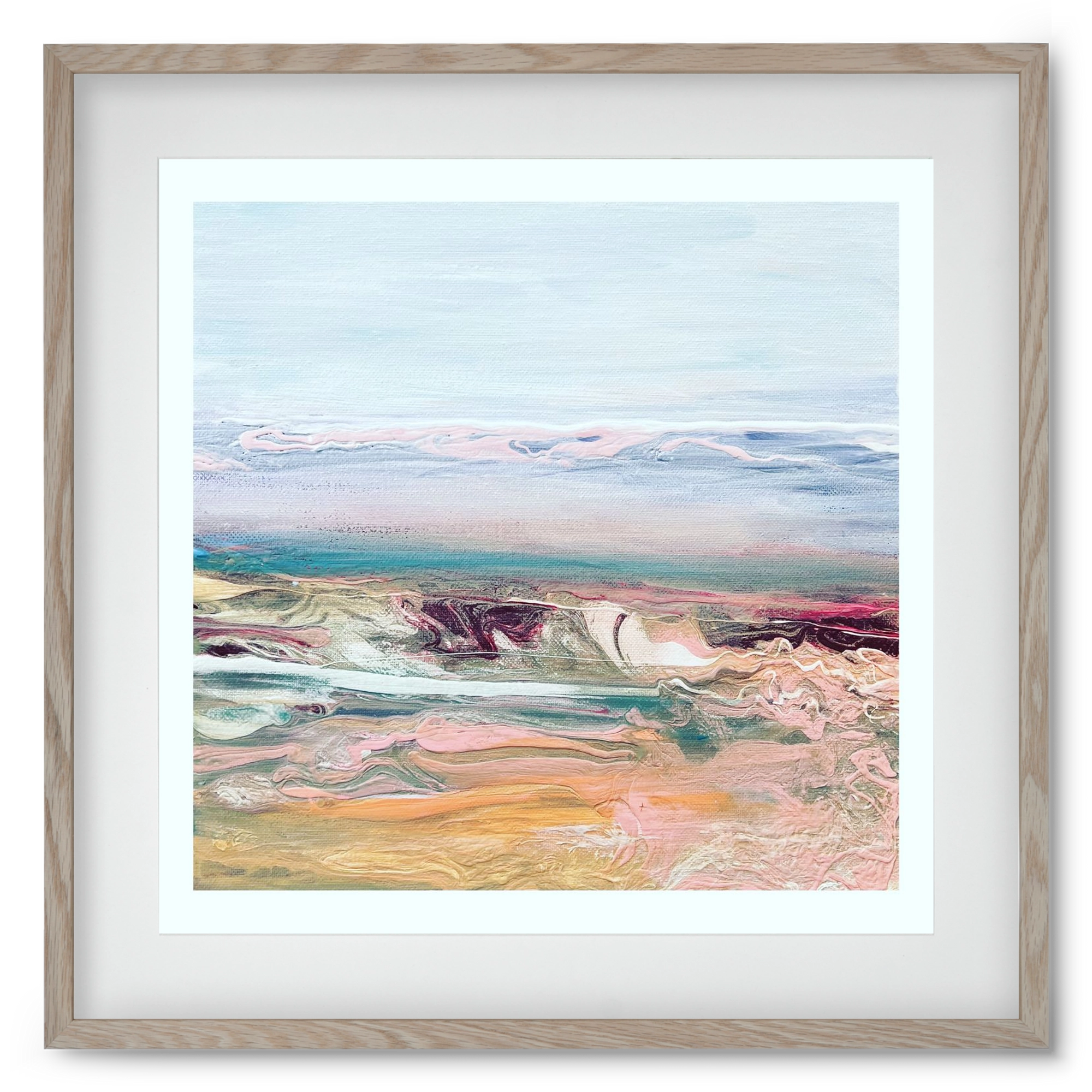 Above the clouds , 50x50 cm (40x40 cm), Tölgy keret, paszpartuval