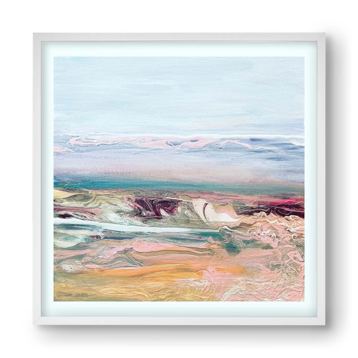 Above the clouds , 40x40 cm (40x40 cm), Fehér keret