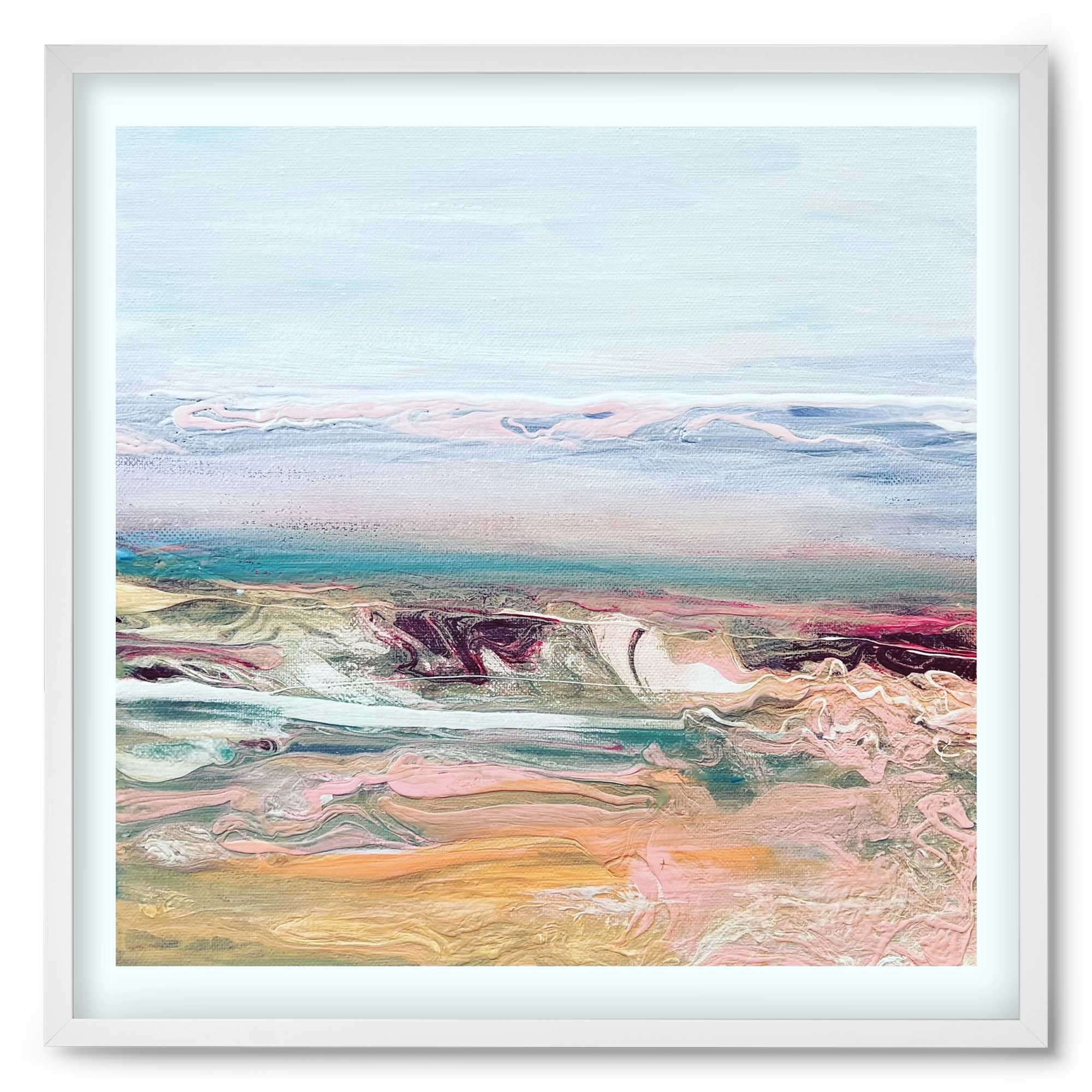 Above the clouds , 50x50 cm (50x50 cm), Fehér keret