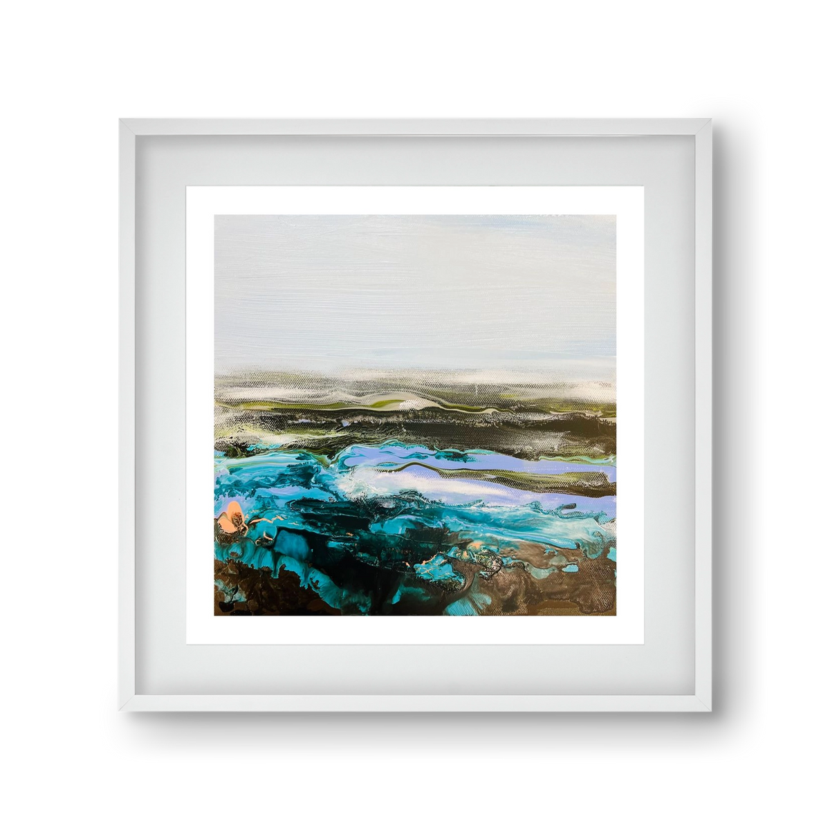 Mountain tops, 30x30 cm (20x20 cm), Fehér keret, paszpartuval