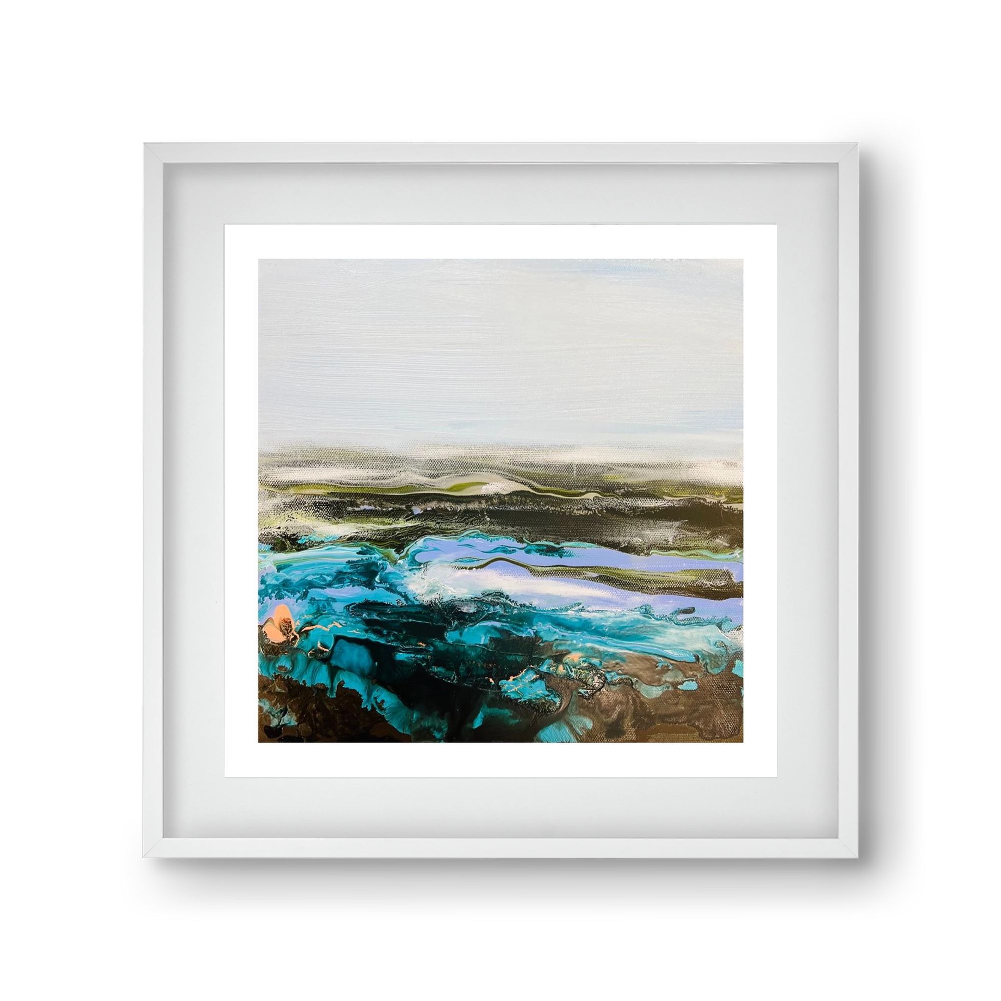 Mountain tops, 30x30 cm (20x20 cm), Fehér keret, paszpartuval