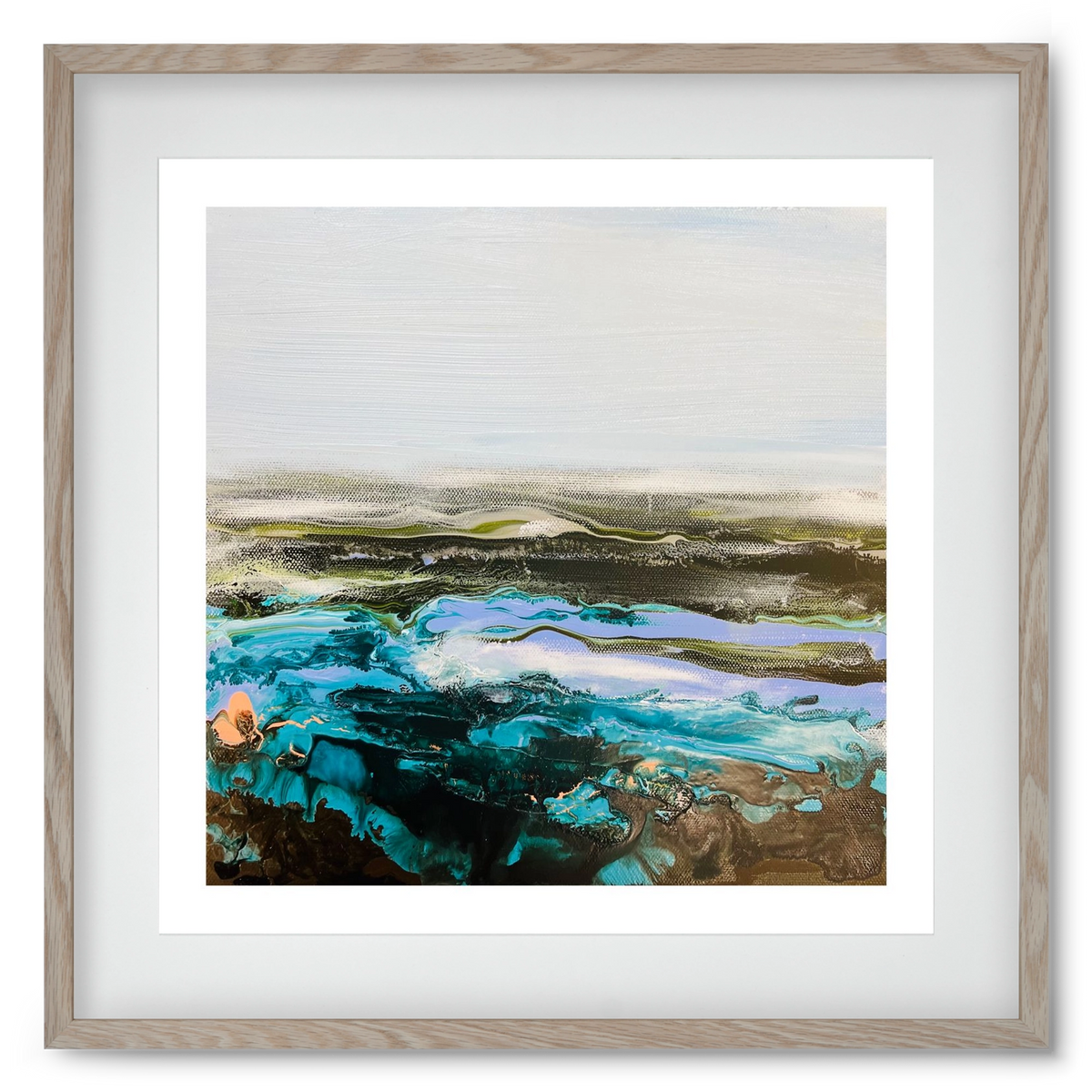 Mountain tops, 50x50 cm (40x40 cm), Tölgy keret, paszpartuval