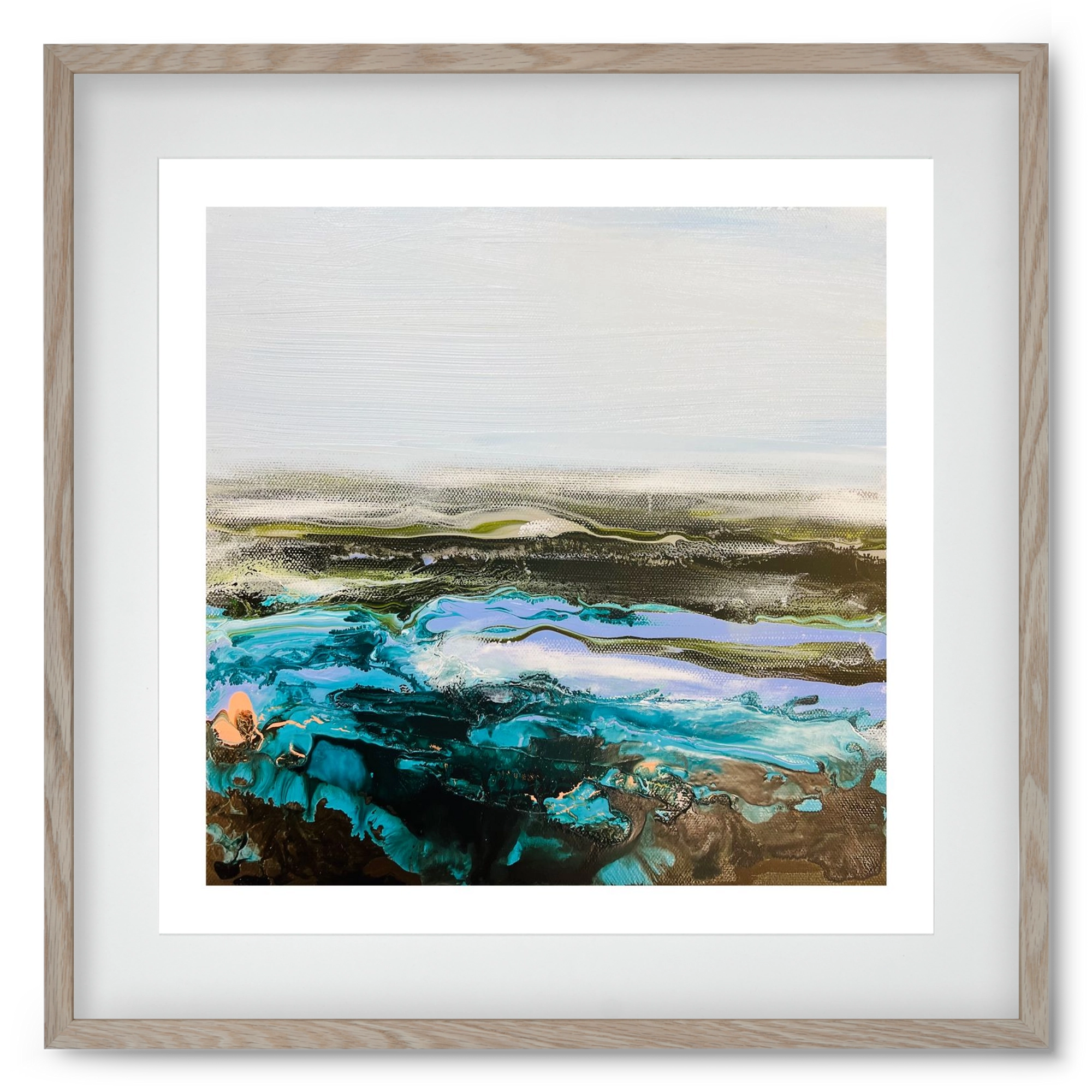 Mountain tops, 50x50 cm (40x40 cm), Tölgy keret, paszpartuval