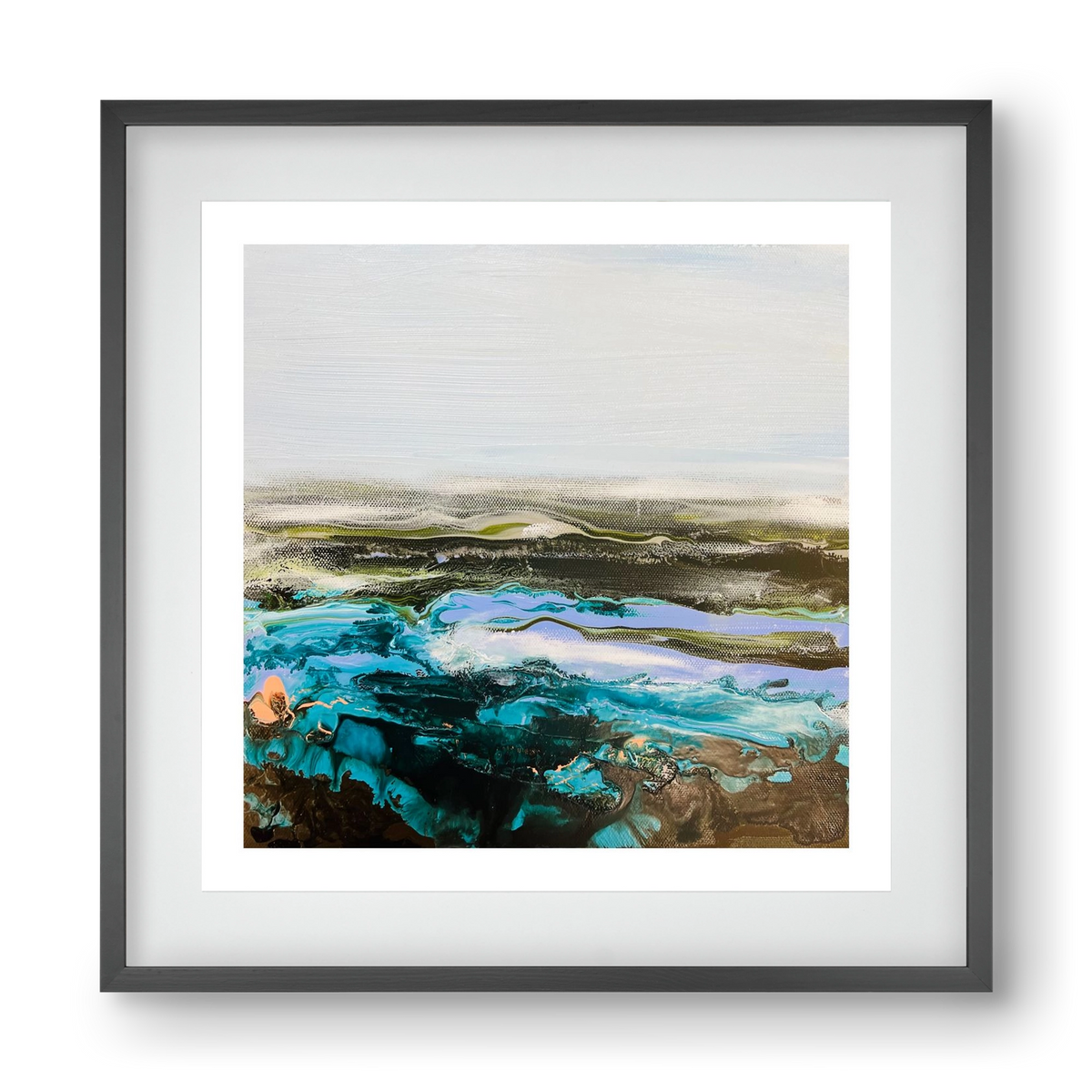 Mountain tops, 40x40 cm (30x30 cm), Fekete keret, paszpartuval