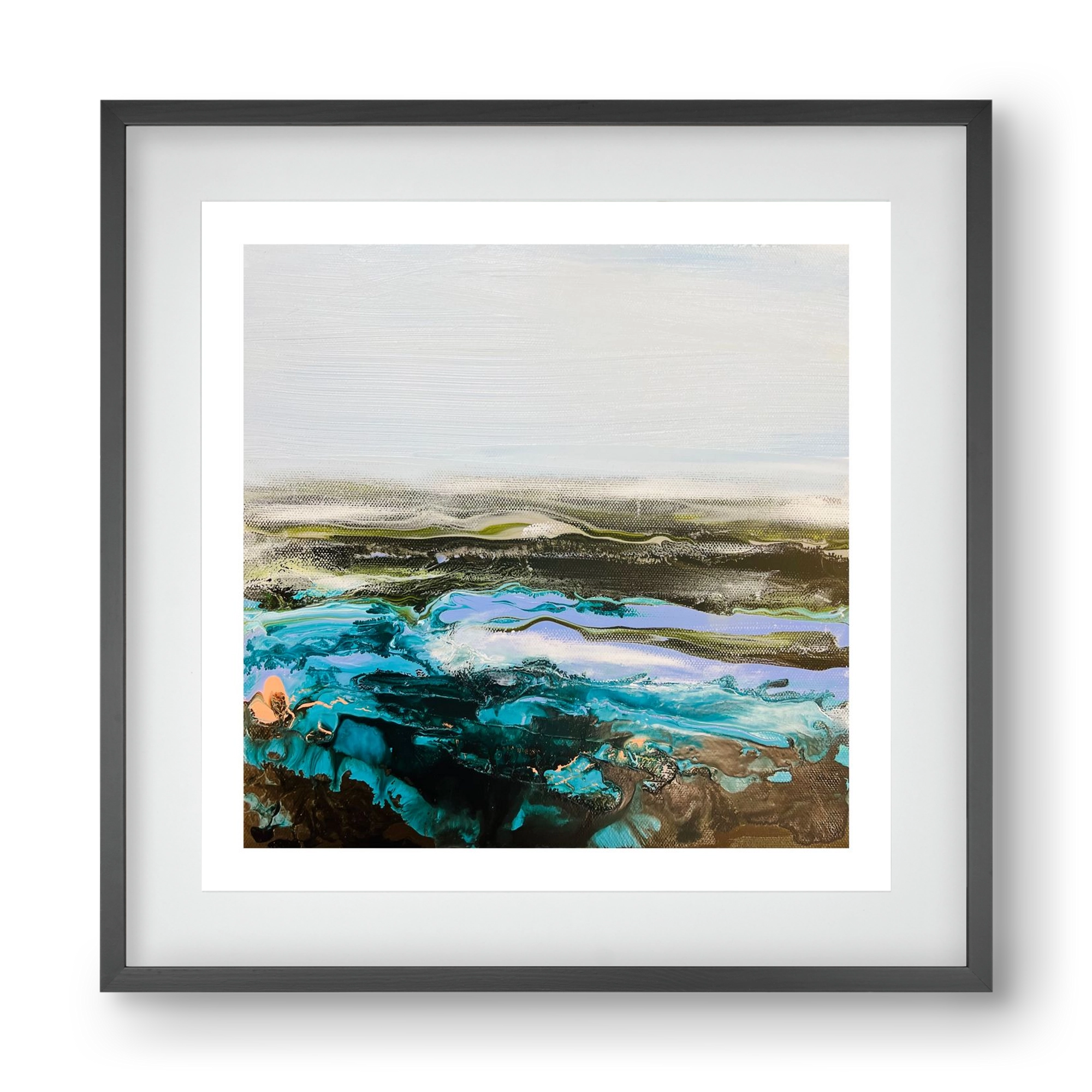 Mountain tops, 40x40 cm (30x30 cm), Fekete keret, paszpartuval