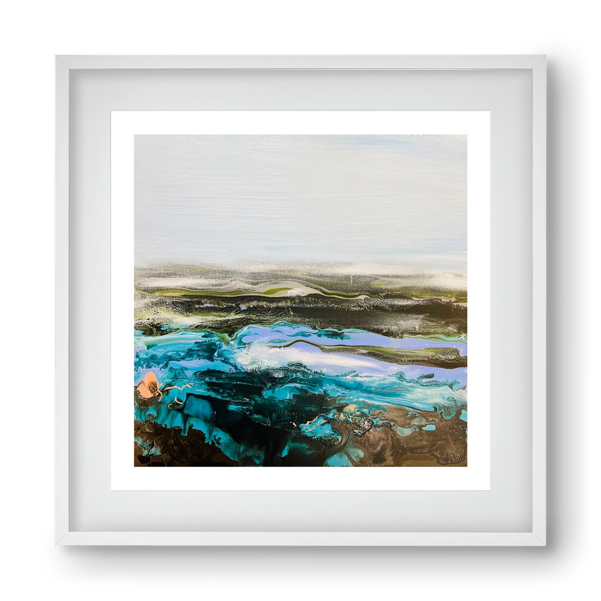 Mountain tops, 40x40 cm (30x30 cm), Fehér keret, paszpartuval