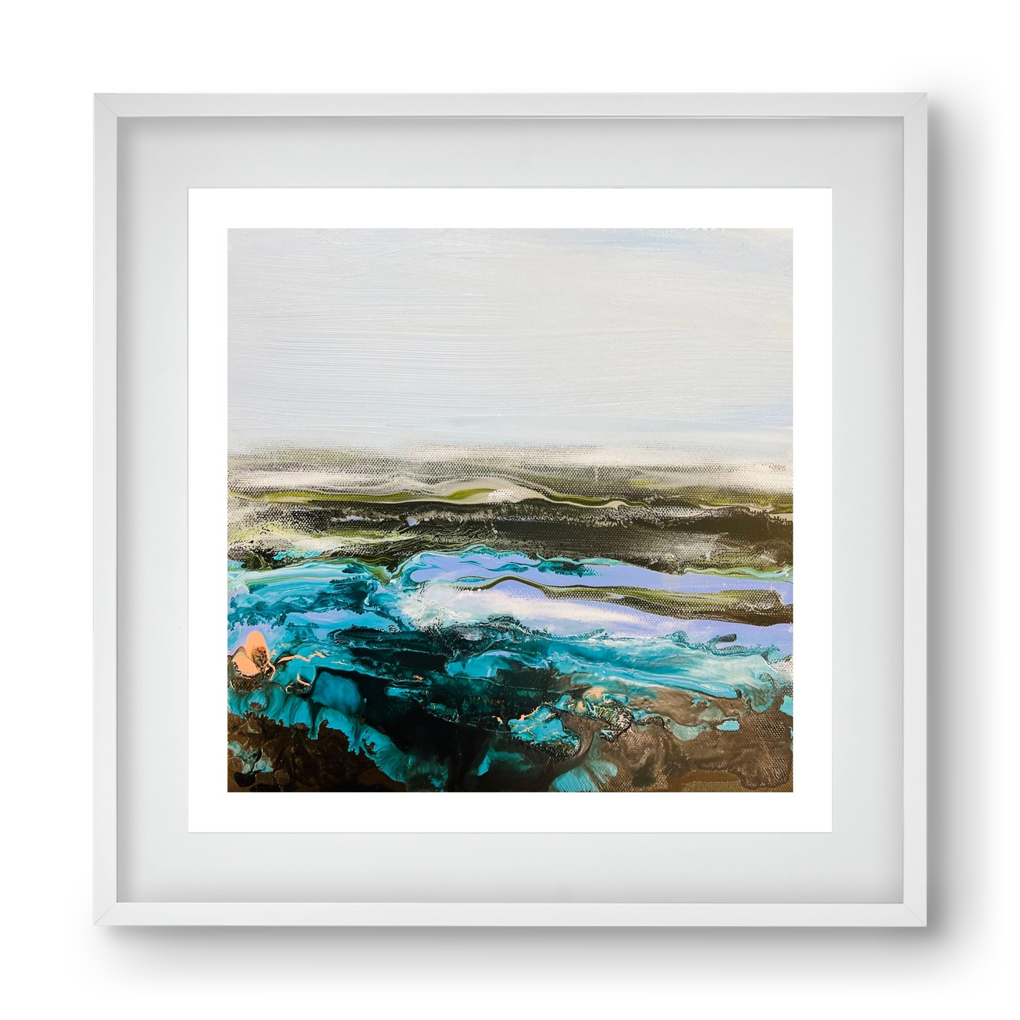 Mountain tops, 40x40 cm (30x30 cm), Fehér keret, paszpartuval