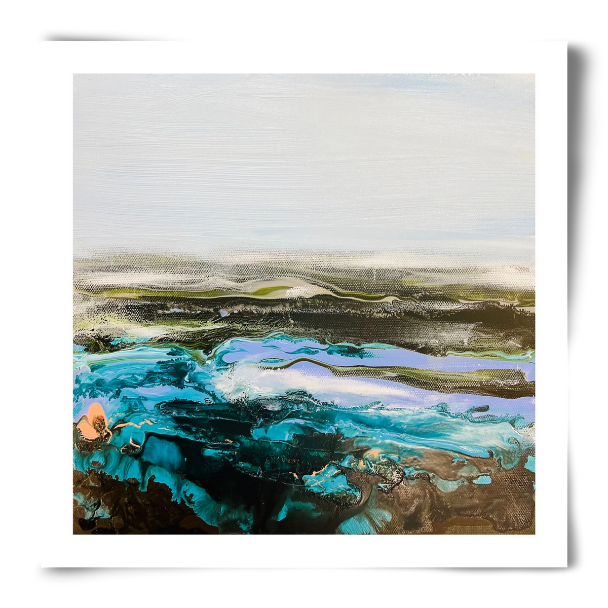 Mountain tops, 50x50 cm, Keret nélkül