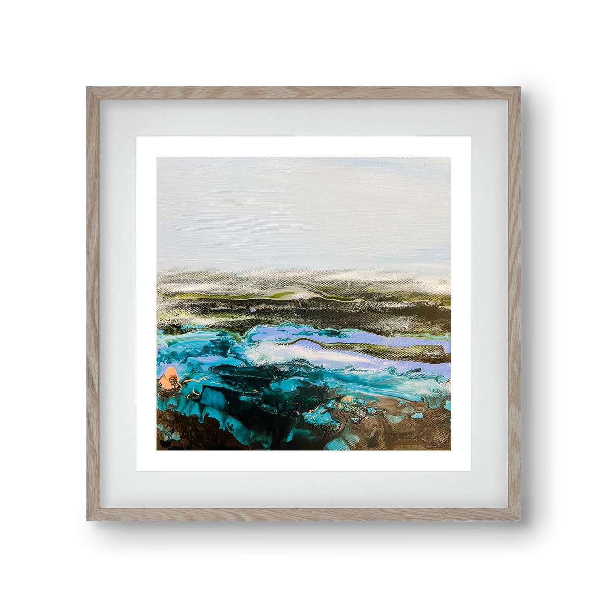 Mountain tops, 30x30 cm (20x20 cm), Tölgy keret, paszpartuval