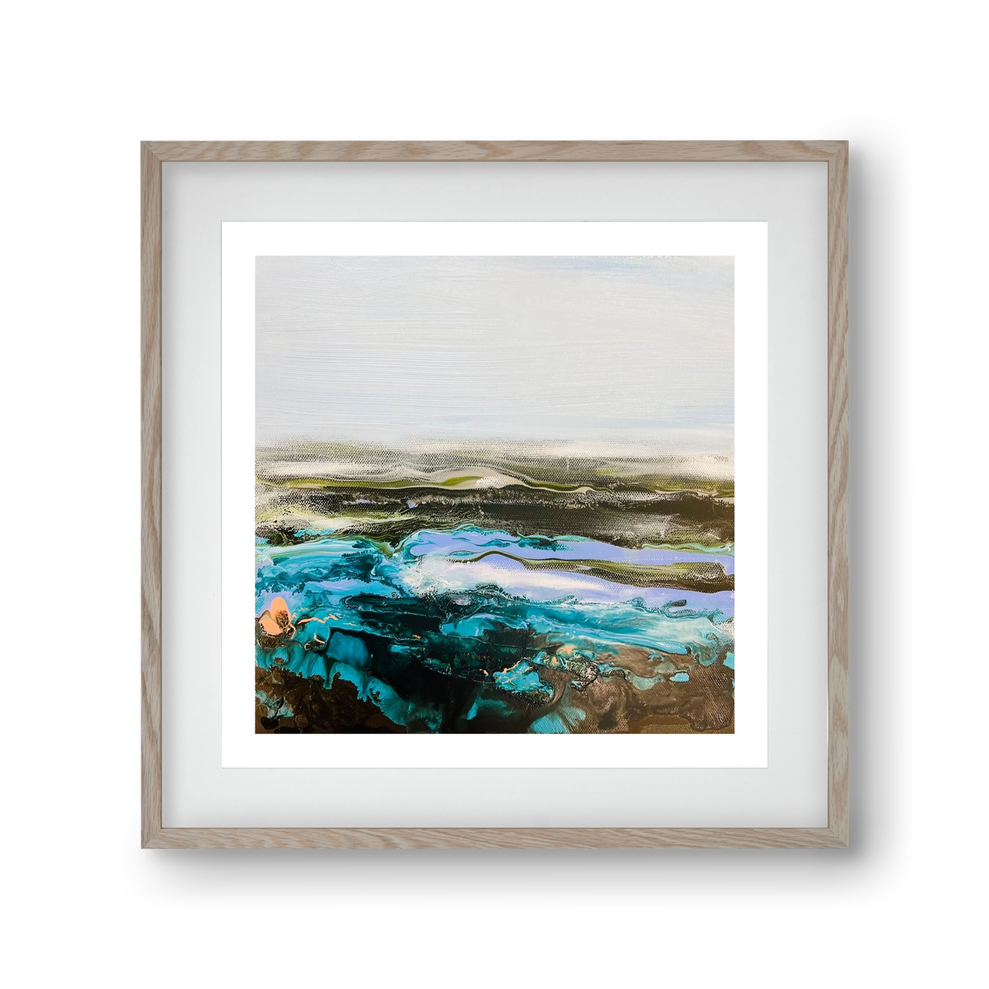 Mountain tops, 30x30 cm (20x20 cm), Tölgy keret, paszpartuval