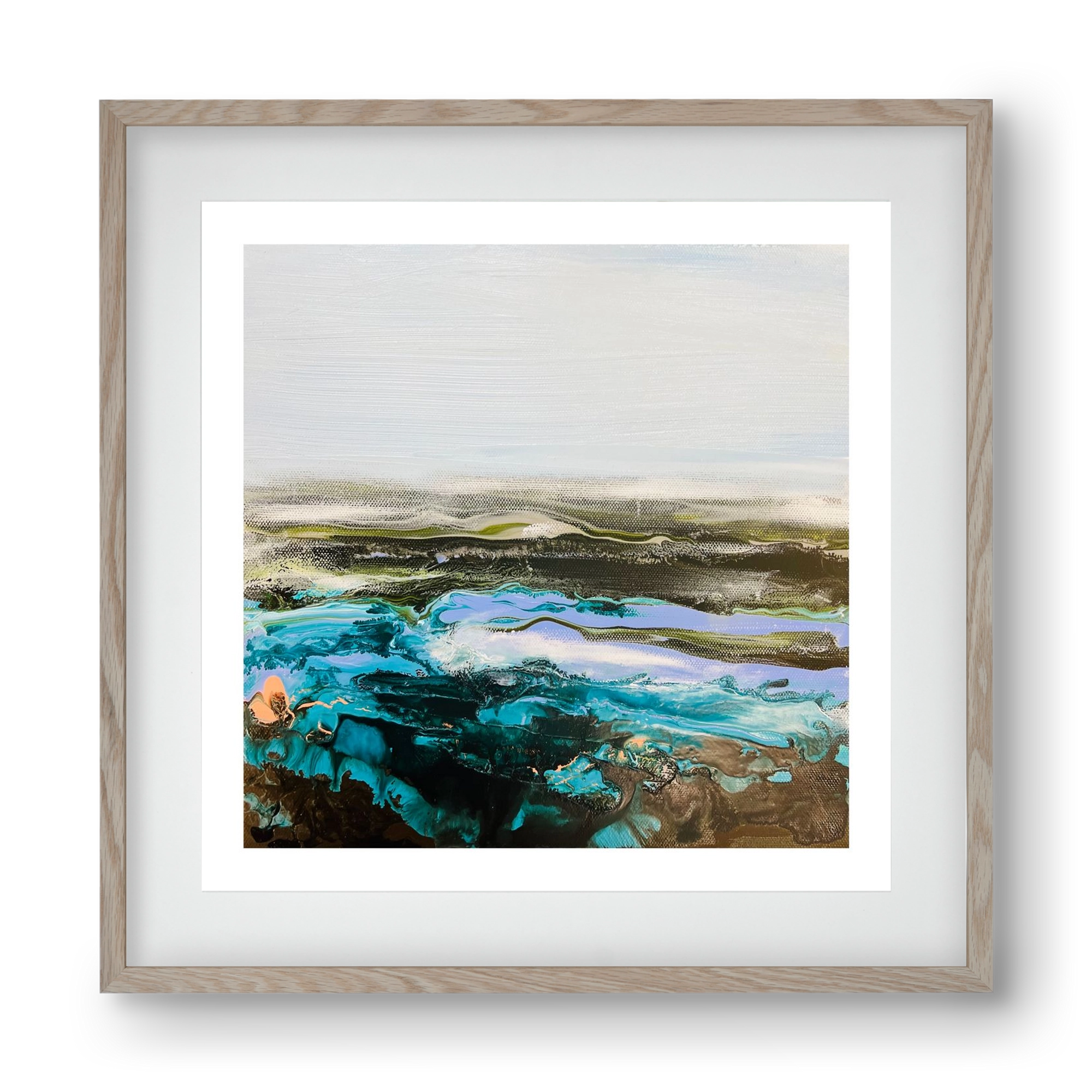 Mountain tops, 40x40 cm (30x30 cm), Tölgy keret, paszpartuval