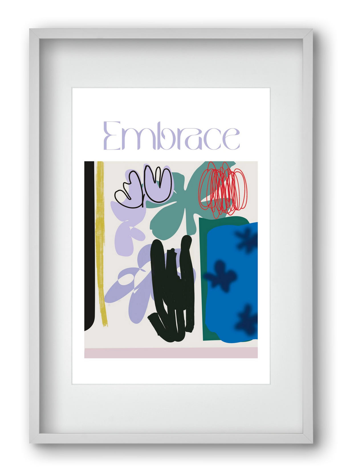 Embrace, 40x60 cm (30x45 cm), Fehér keret, paszpartuval