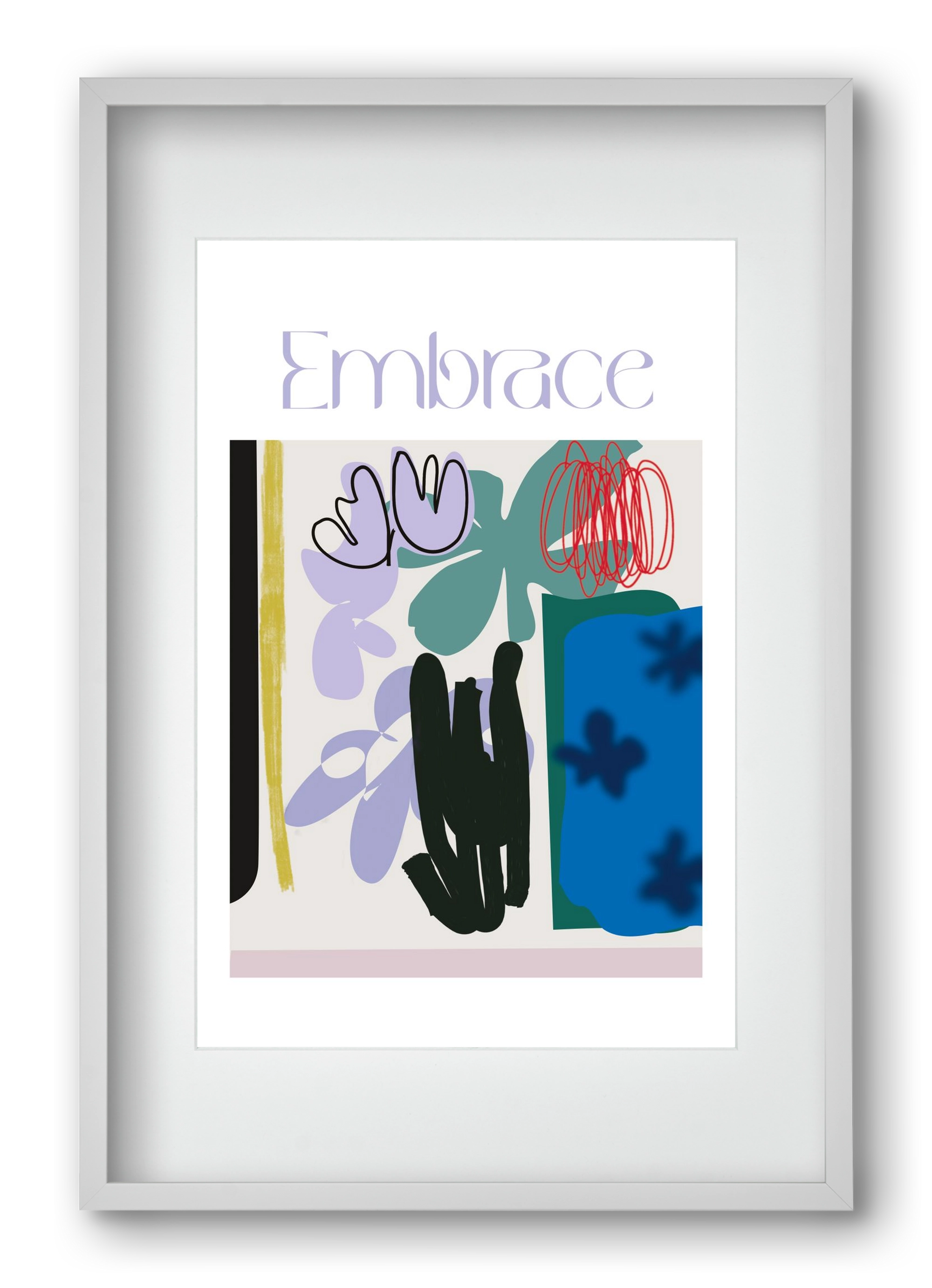 Embrace, 40x60 cm (30x45 cm), Fehér keret, paszpartuval