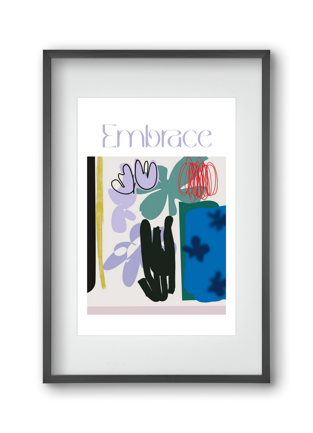 Embrace, 30x45 cm (20x30 cm), Fekete keret, paszpartuval