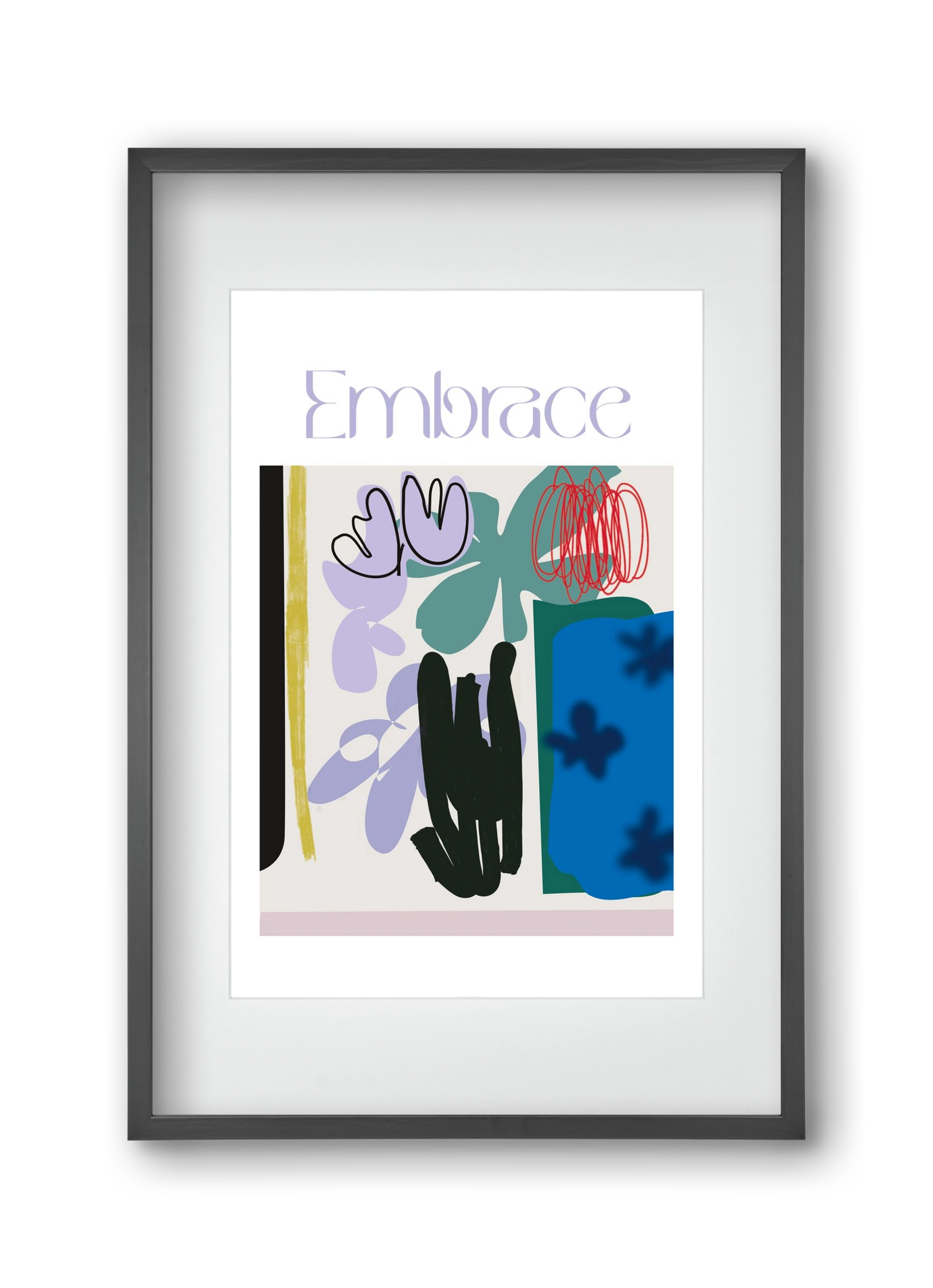 Embrace, 30x45 cm (20x30 cm), Fekete keret, paszpartuval