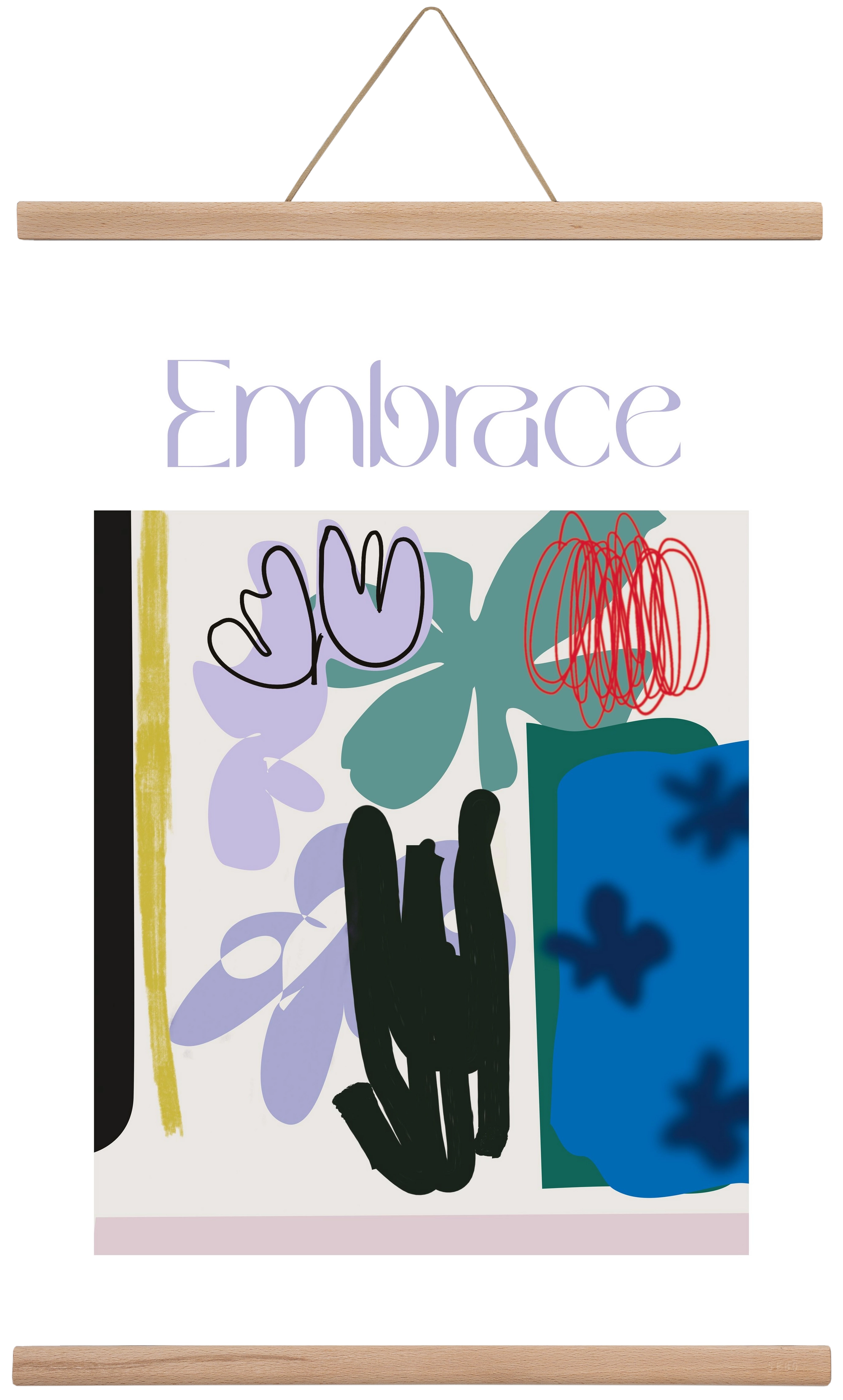 Embrace, 40x60 cm (40x60 cm), Tölgy akasztó