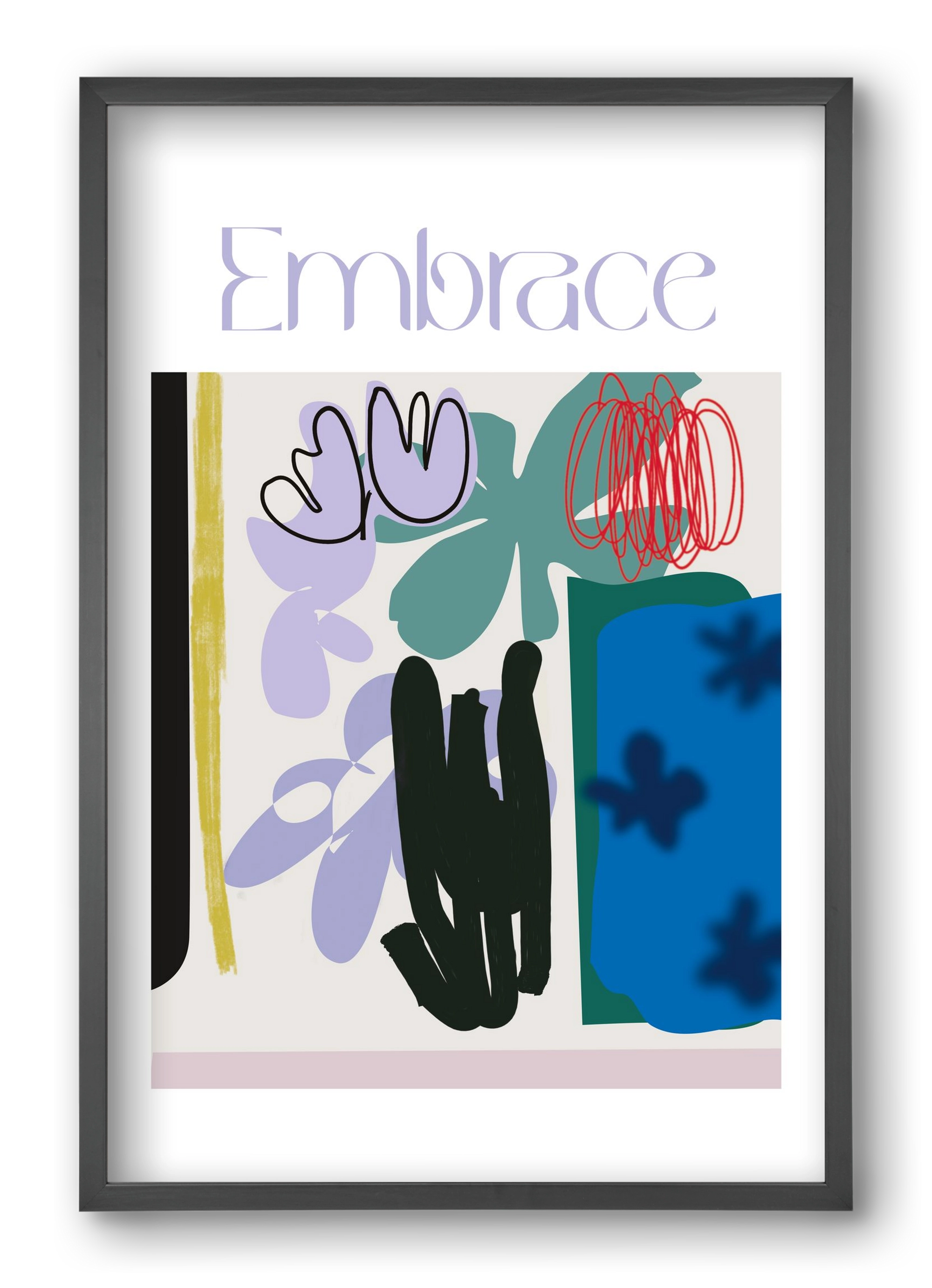 Embrace, 40x60 cm (40x60 cm), Fekete keret