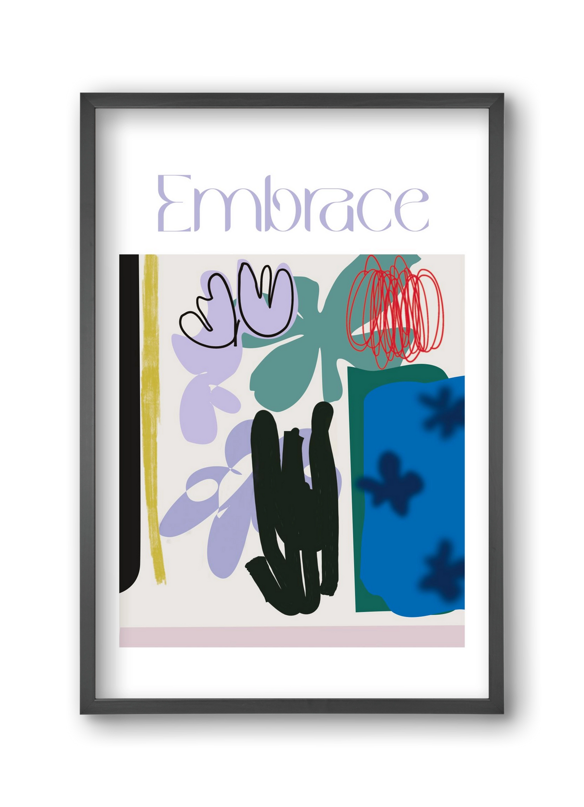 Embrace, 30x45 cm (30x45 cm), Fekete keret