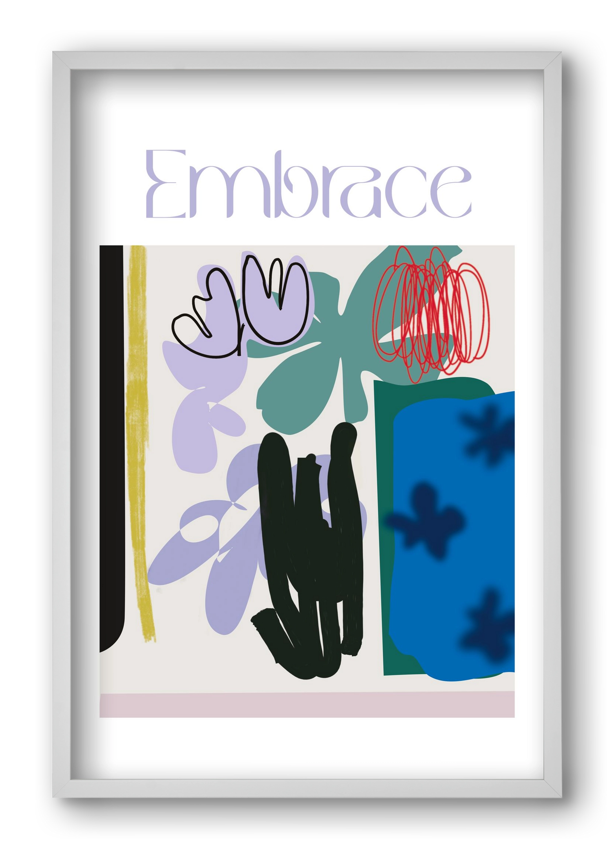 Embrace, 40x60 cm (40x60 cm), Fehér keret