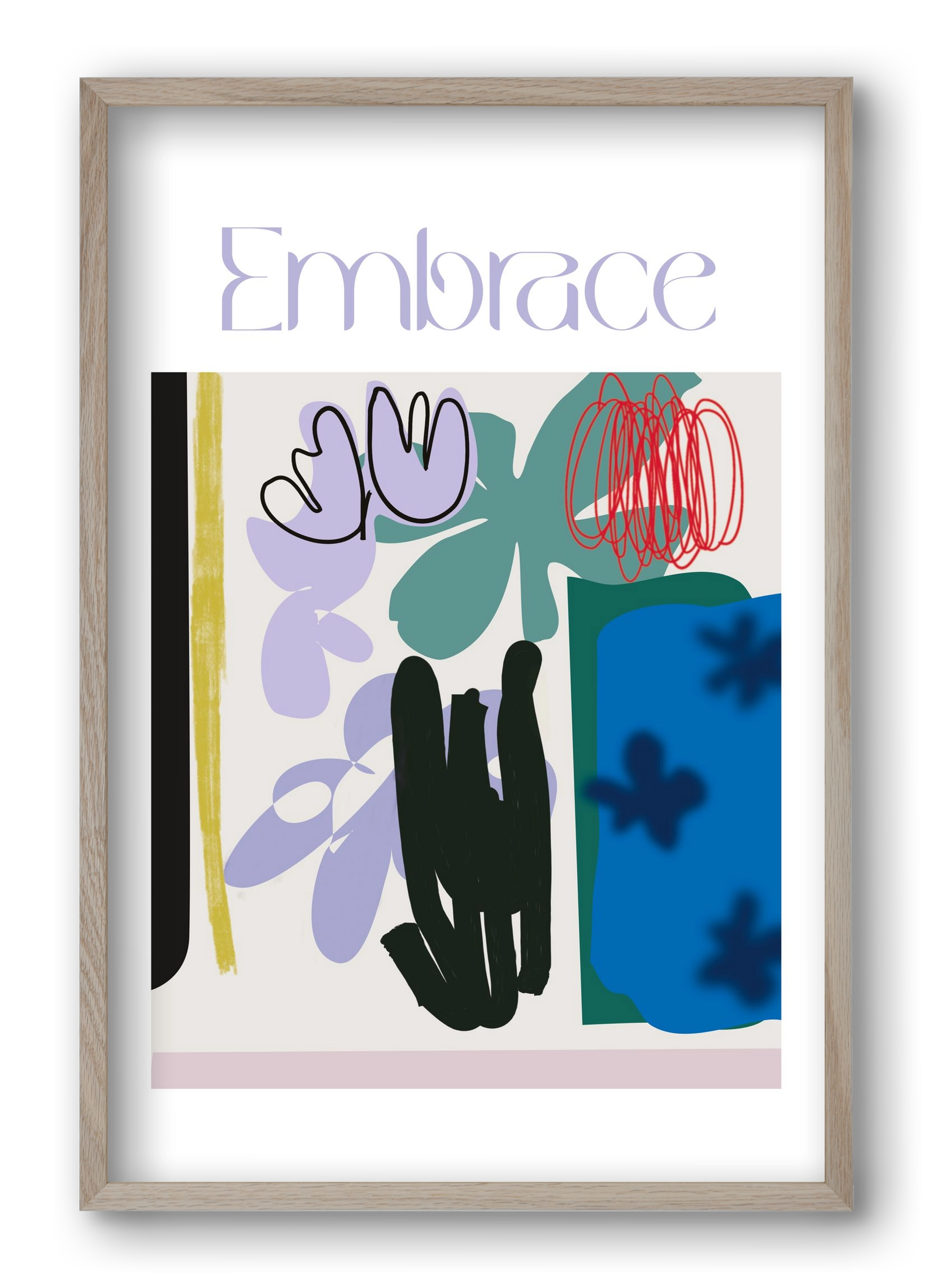 Embrace, 40x60 cm (40x60 cm), Tölgy keret