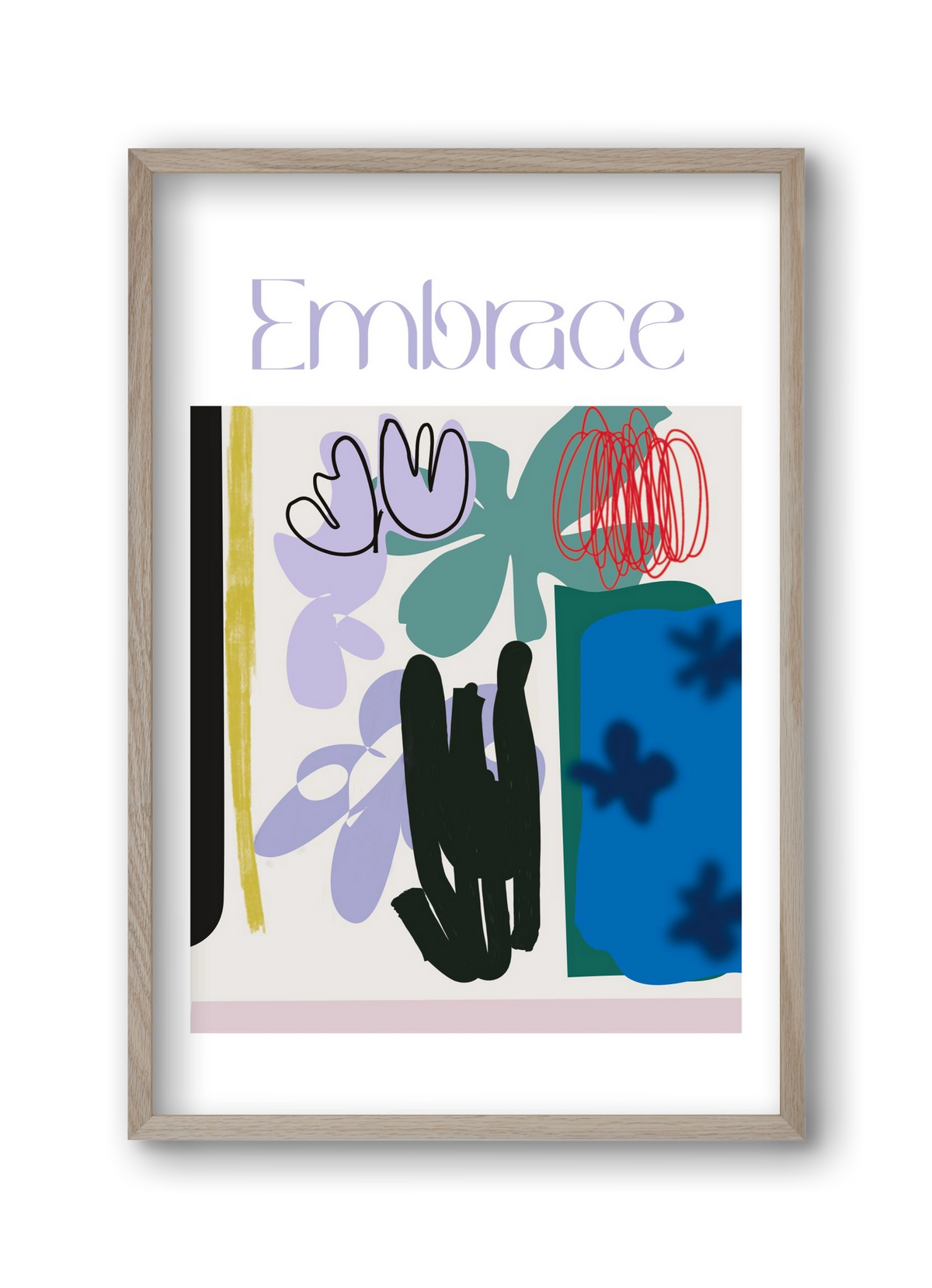 Embrace, 30x45 cm (30x45 cm), Tölgy keret