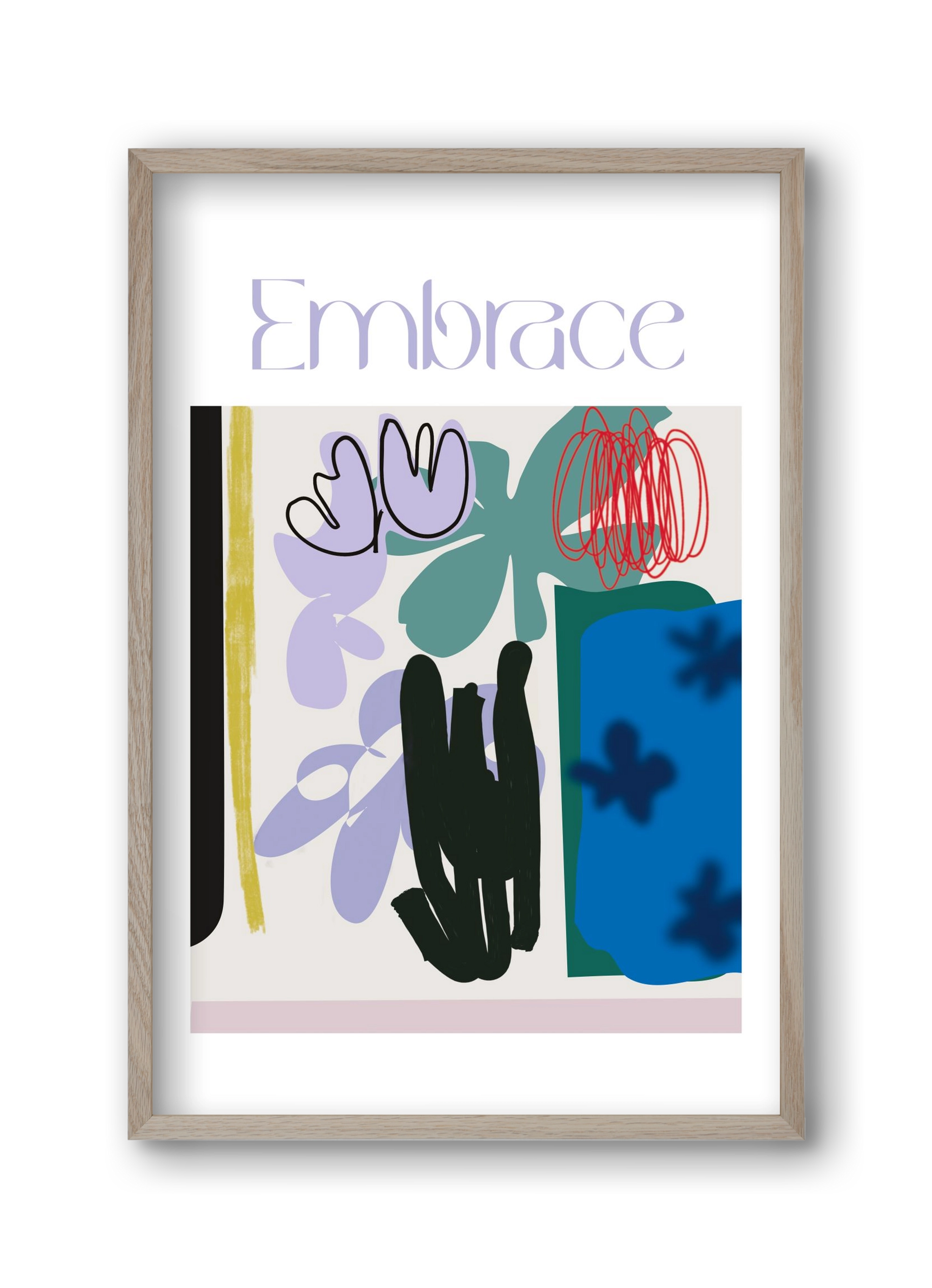 Embrace, 30x45 cm (30x45 cm), Tölgy keret