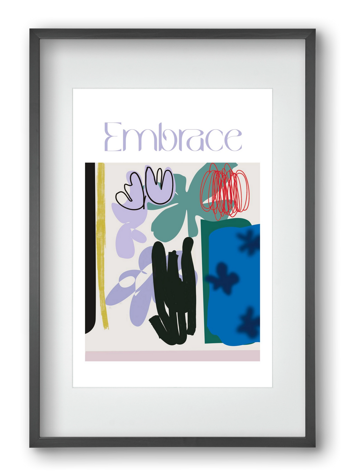 Embrace, 40x60 cm (30x45 cm), Fekete keret, paszpartuval