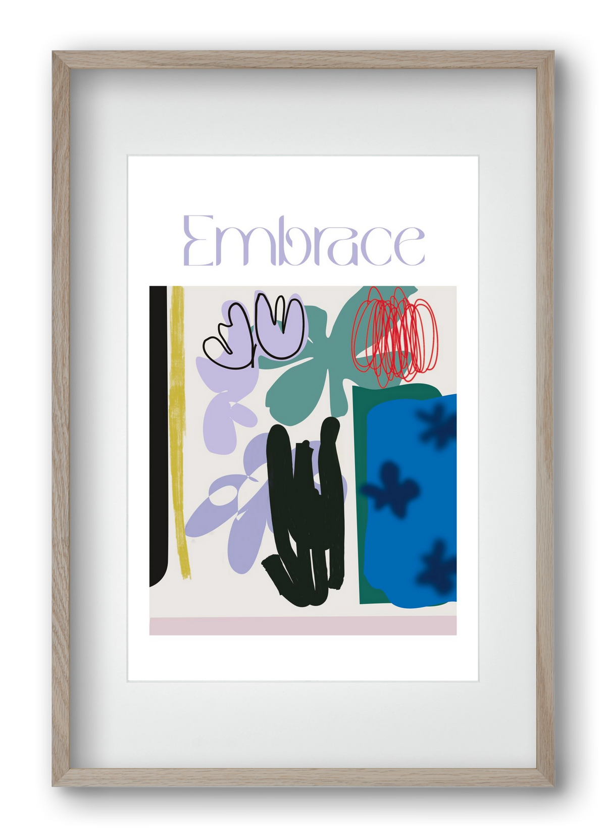 Embrace, 40x60 cm (30x45 cm), Tölgy keret, paszpartuval