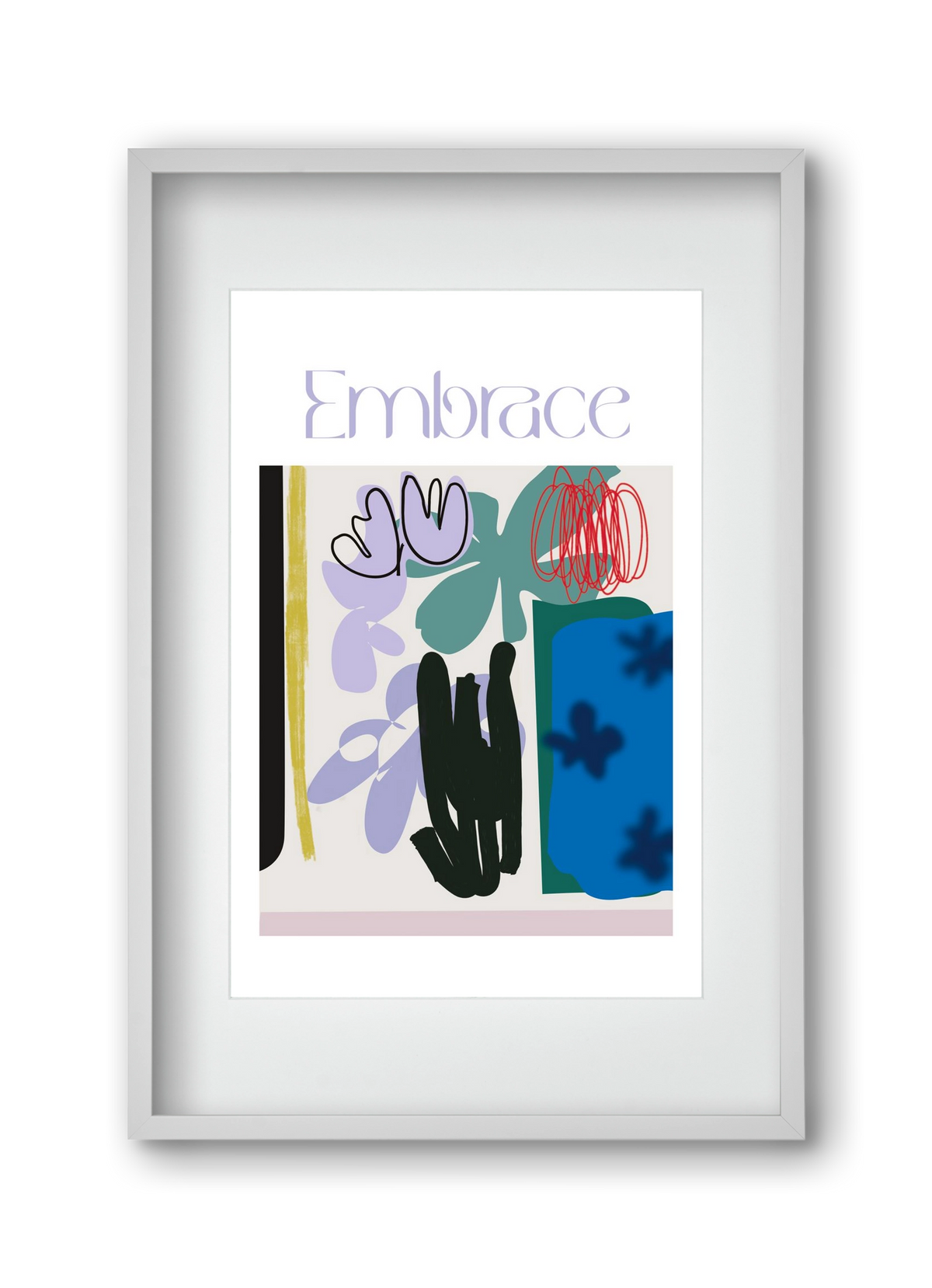 Embrace, 30x45 cm (20x30 cm), Fehér keret, paszpartuval