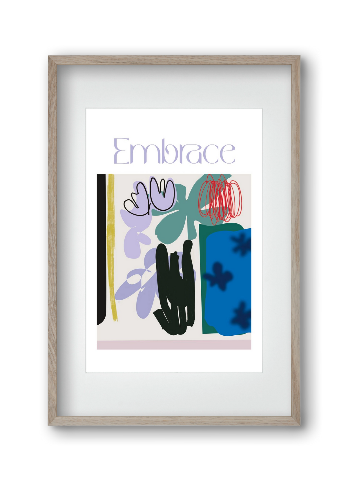 Embrace, 30x45 cm (20x30 cm), Tölgy keret, paszpartuval