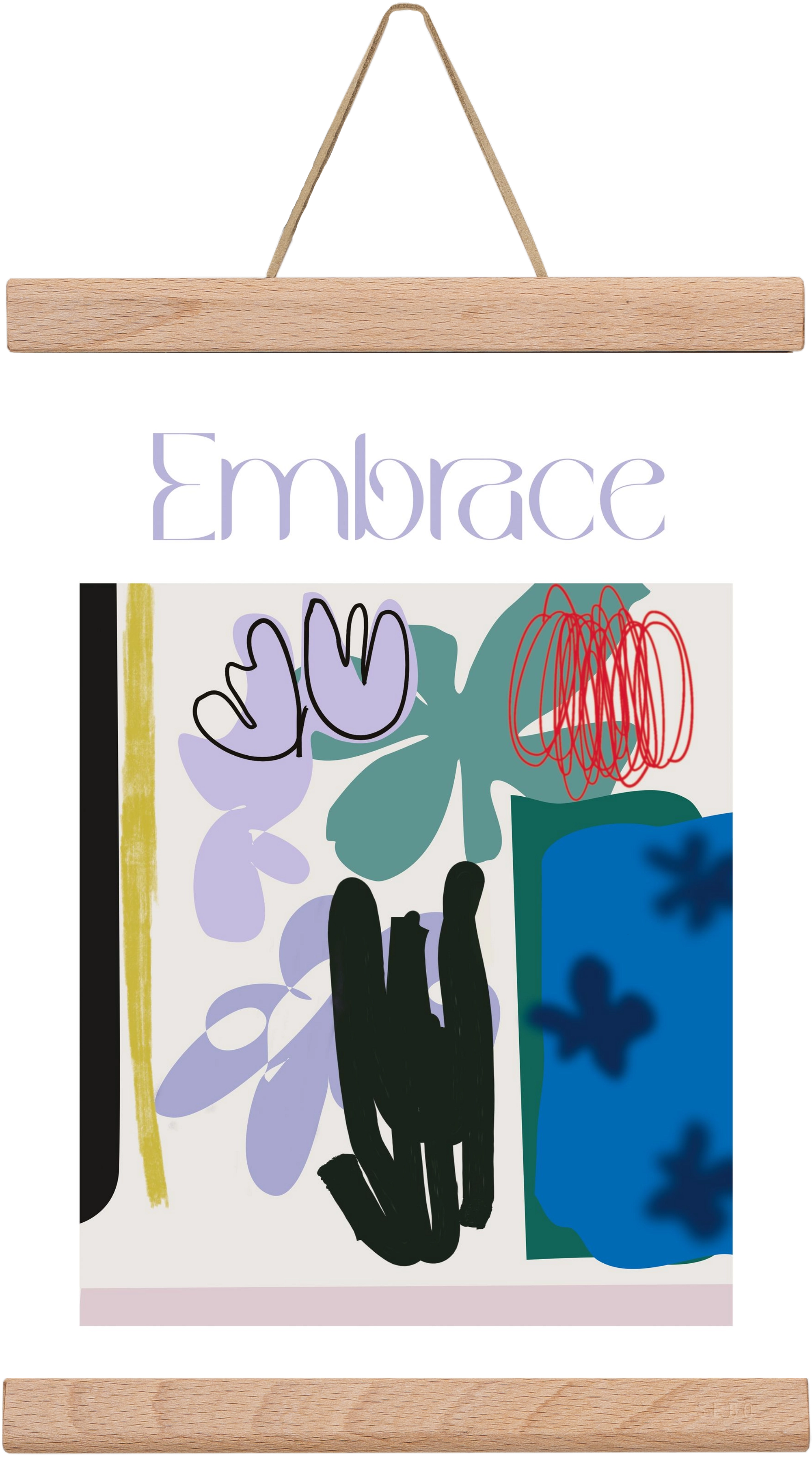 Embrace, 20x30 cm (20x30 cm), Tölgy akasztó